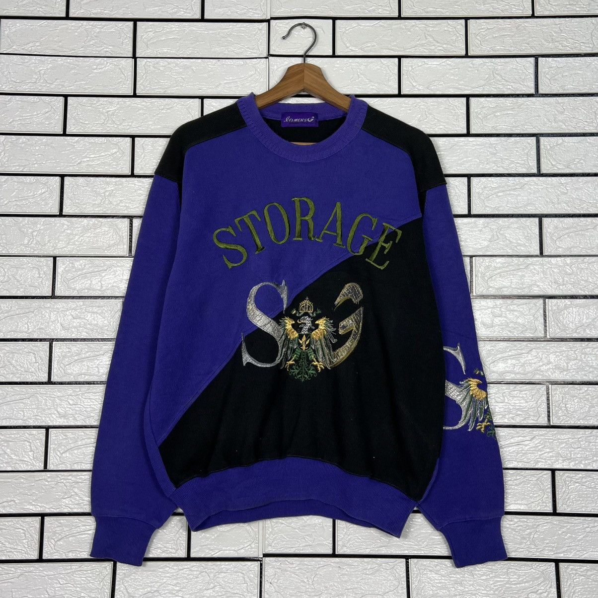 Japanese Brand Vintage Embroidered Big Logo Crewneck Sweatshirt #4176-C191 Size US M / EU 48-50 / 2 - 1 Thumbnail