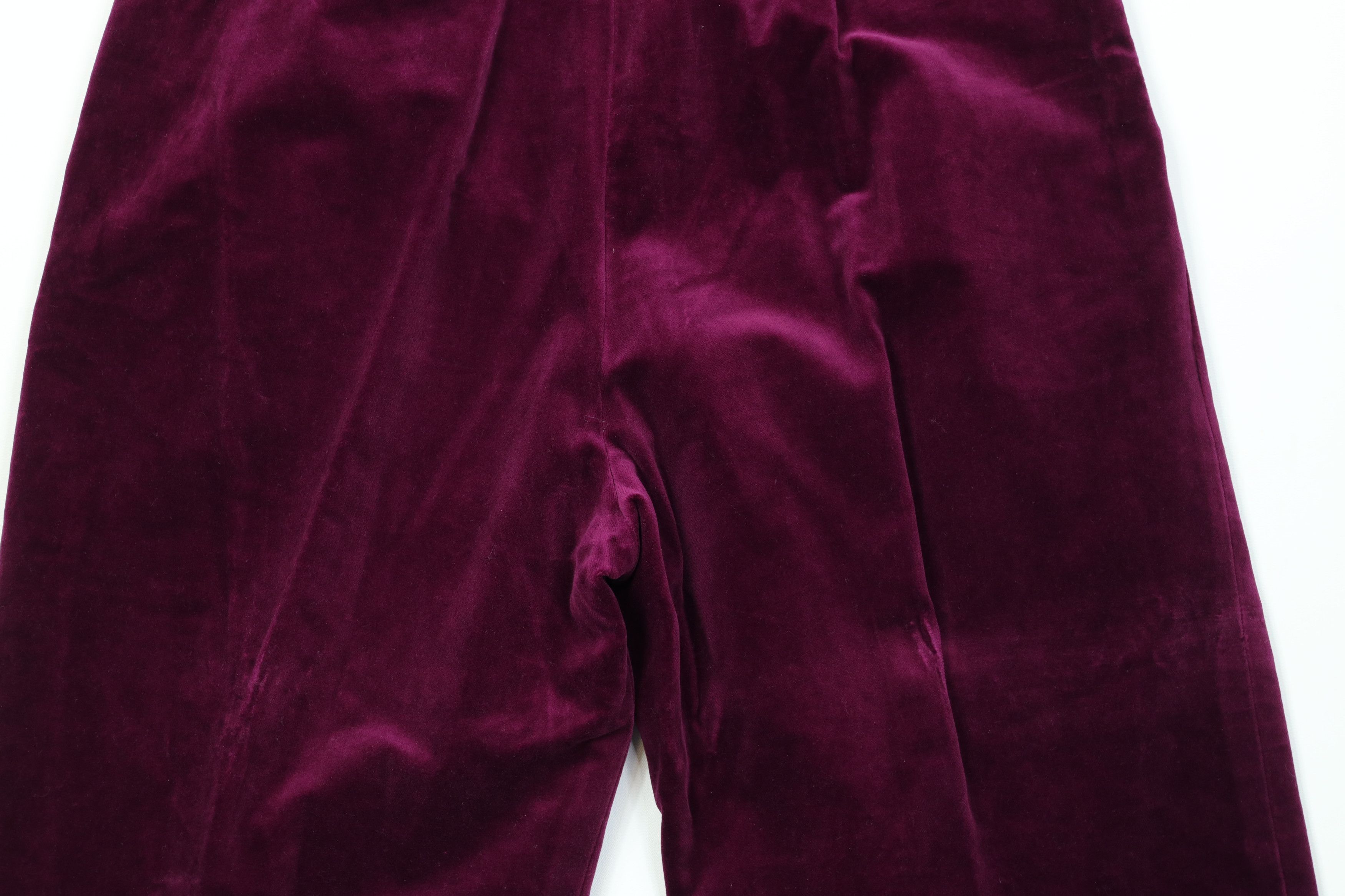 Vintage Vintage 90s Streetwear Wide Leg Velvet Velour Pants Purple Size 36" / US 14 / IT 50 - 12 Thumbnail