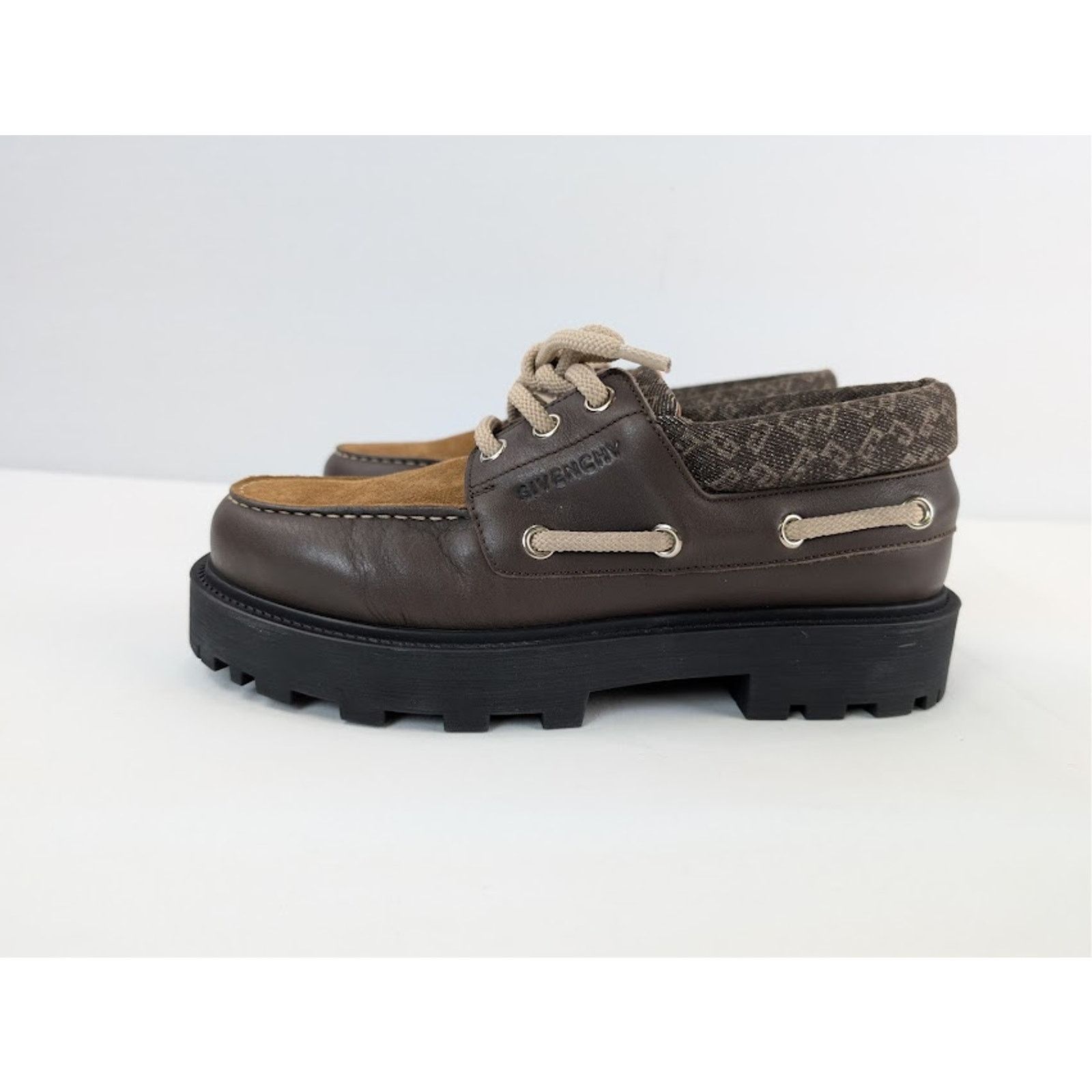 Givenchy o1rshd1 Storm Leather Boat Boots in Chocolate Size US 10 / EU 43 - 11 Thumbnail