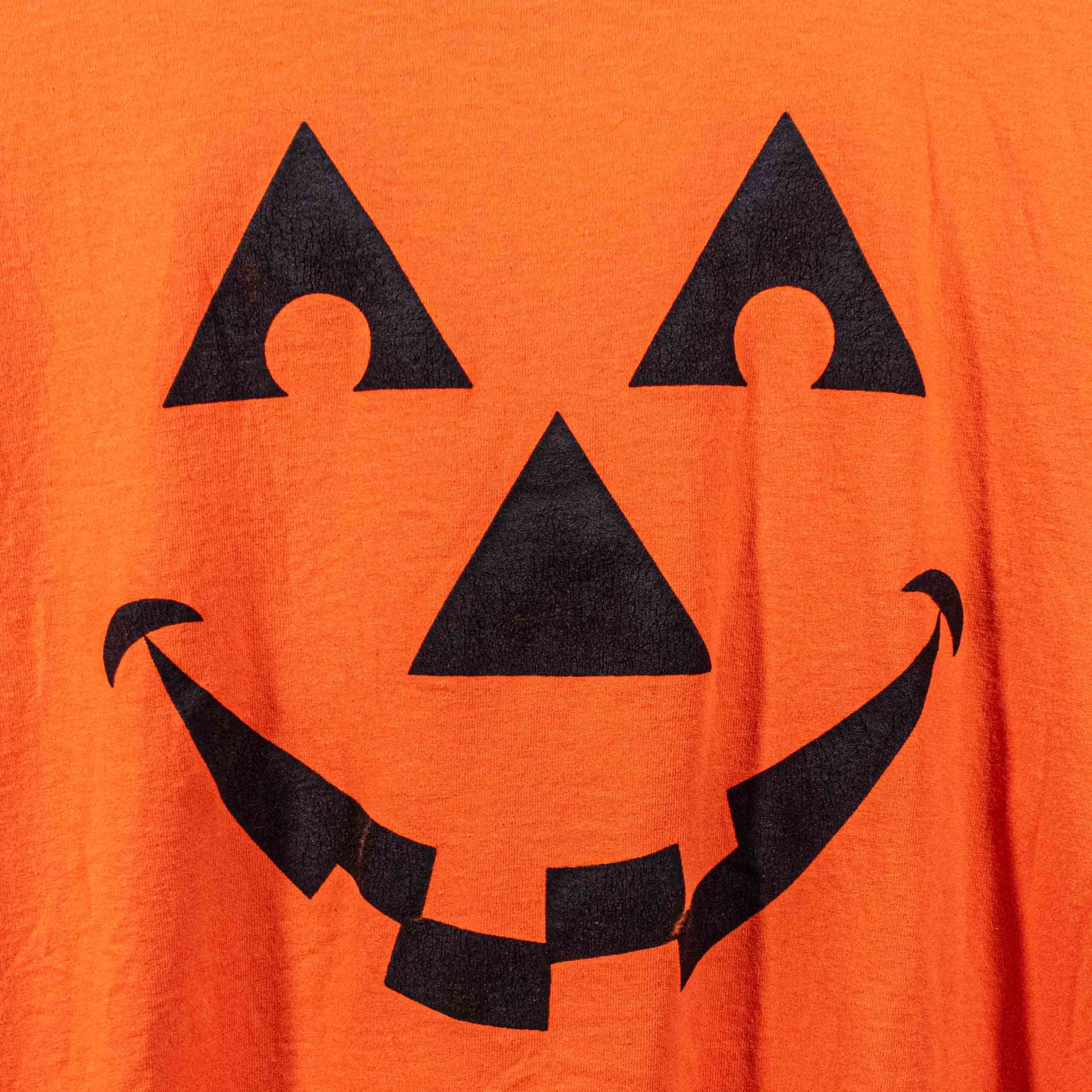 Vintage Halloween Jack O Lantern Pumpkin T-Shirt Single Stitch VTG Size US XL / EU 56 / 4 - 4 Thumbnail