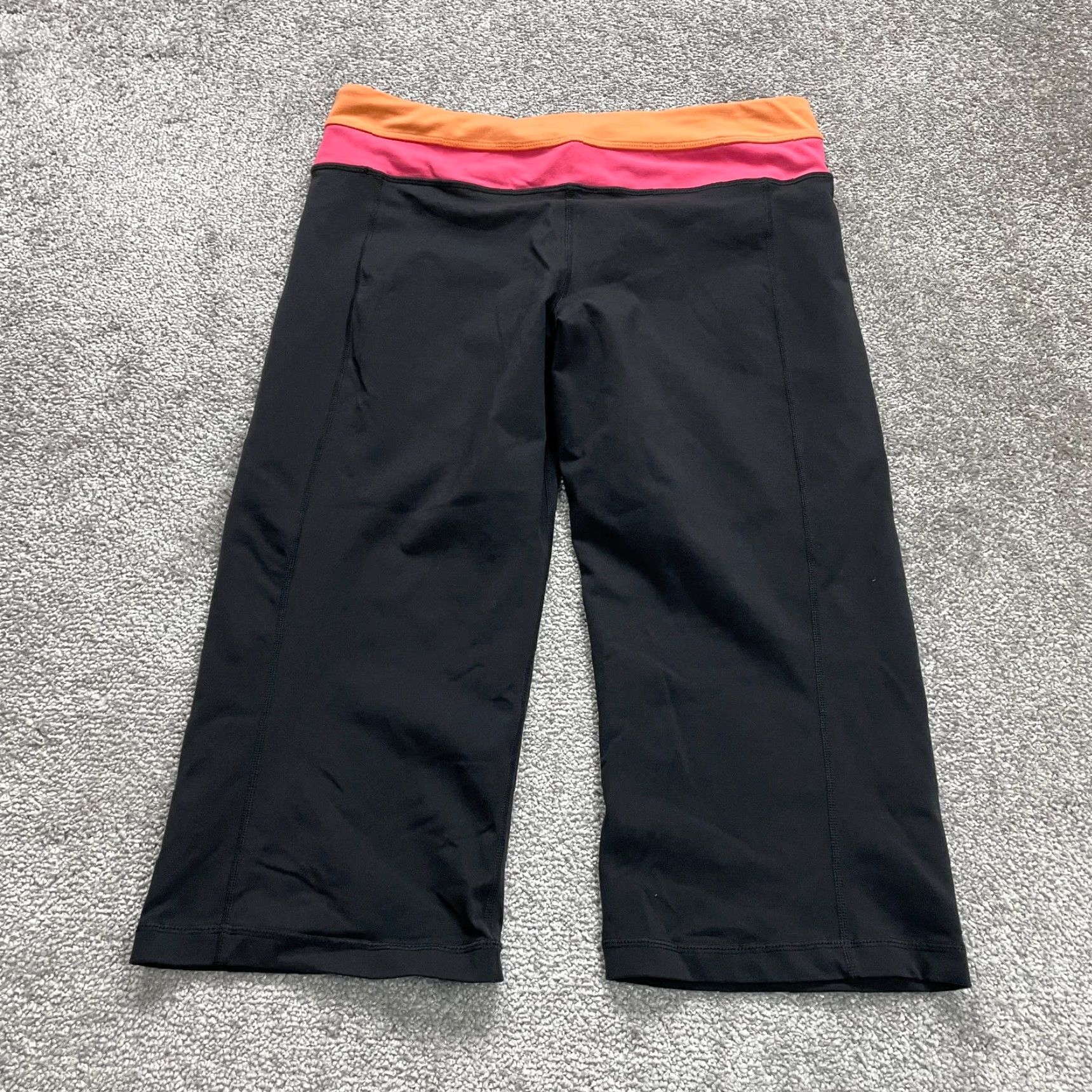Vintage Kirkland Compression Cropped Leggings Pants Womens Black Low Rise 32x19.5 Activewear, Athleisure, Casual, Travel Size 24" / US 00 / IT 34 - 2 Thumbnail