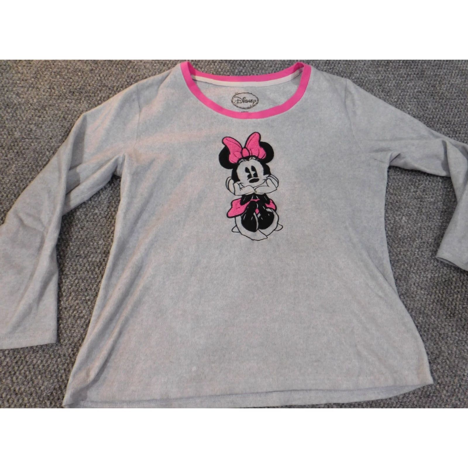 Disney Minnie Mouse Dana Scott Womens Sweater XL Gray Crew Neck Pullover Raglan Sleeve Acrylic Knit Logo Geometric Classic Vintage No Size XL / US 12-14 / IT 48-50 - 5 Thumbnail