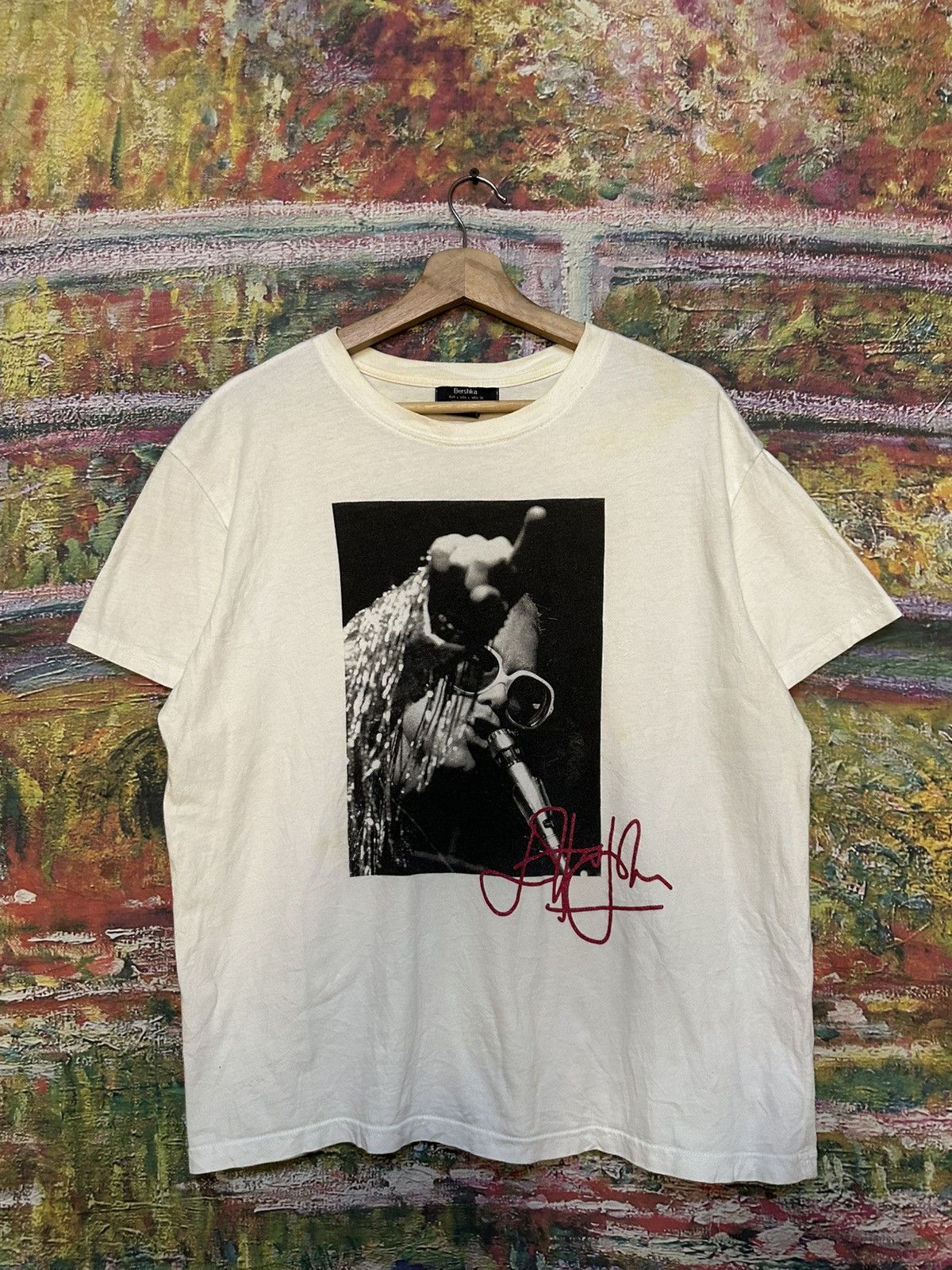 Bershka Elton john tee Size US L / EU 52-54 / 3 - 3 Thumbnail