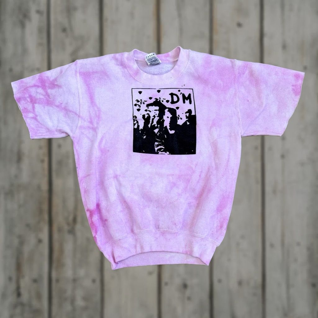 Fruit Of The Loom VINTAGE Depeche Mode Sweatshirt Crewneck Women’s Pink Cut Off Grunge New Wave Cropped Pullover Sweatshirt 90s Mens Women Size XL / US 12-14 / IT 48-50 - 1 Thumbnail