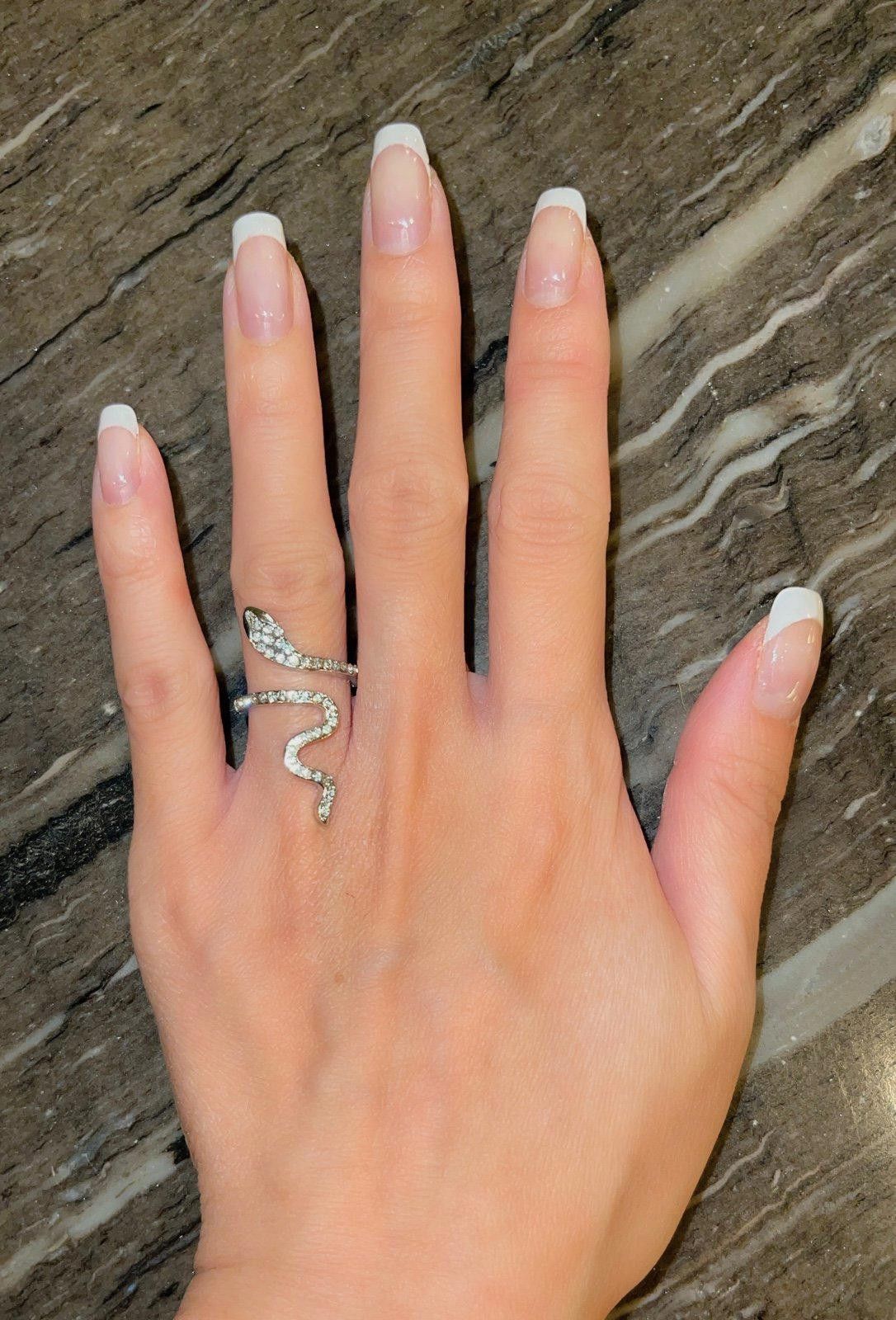 Other Silver Rhinestone Snake Ring New Size ONE SIZE - 1 Thumbnail