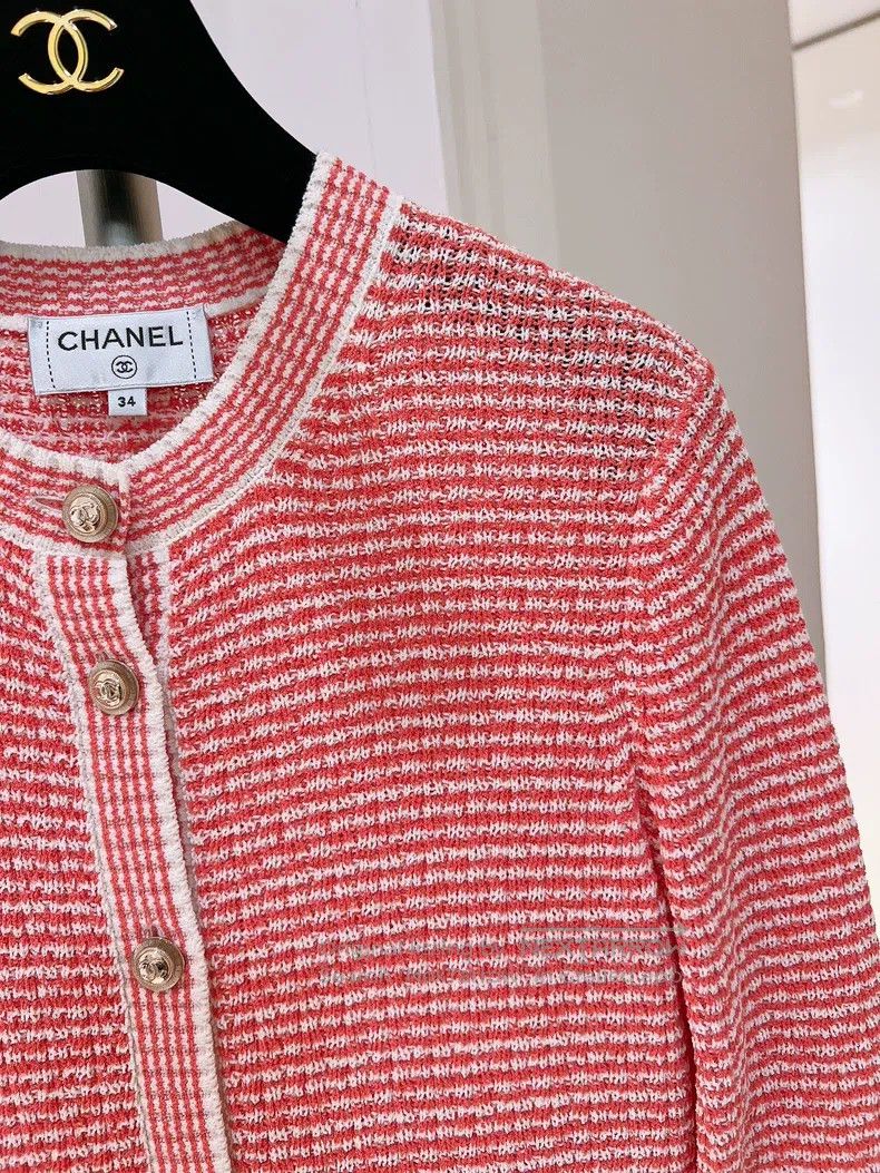 Chanel Chanel 21C Early Spring Vacation Series Red and White Knit Size XXS / US 00 / IT 34 - 3 Thumbnail