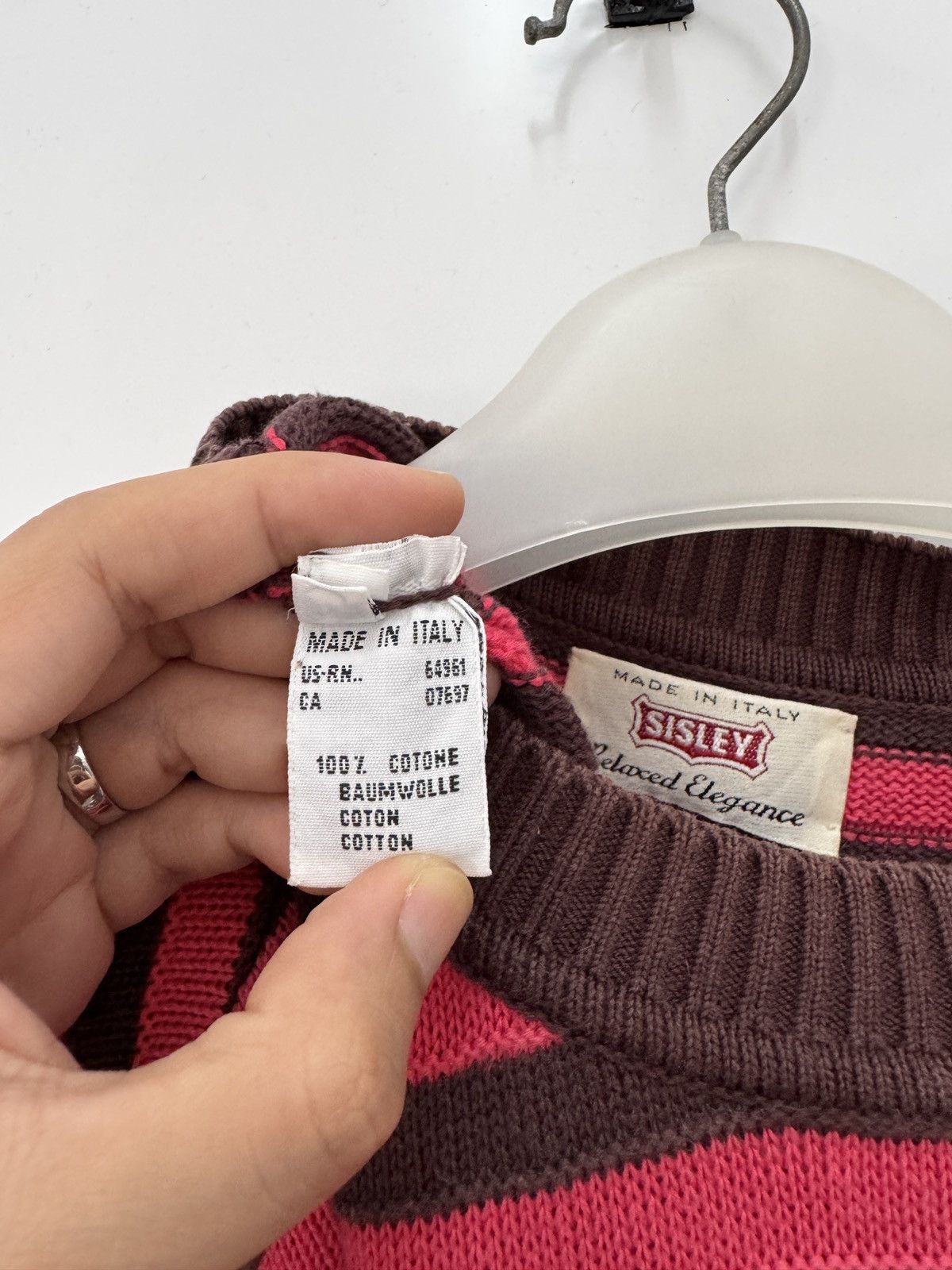 Sisley 🔥 Jumper Knit Made in Italy Size US S / EU 44-46 / 1 - 5 Thumbnail