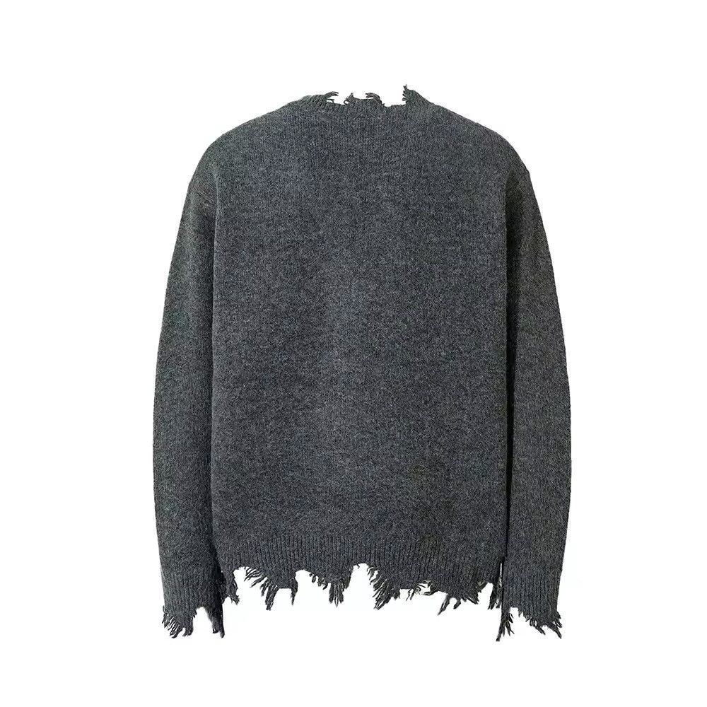Other Streetwear Design Zipper Frayed Ripped Baggy Sweater Jumper Size US XL / EU 56 / 4 - 2 Thumbnail