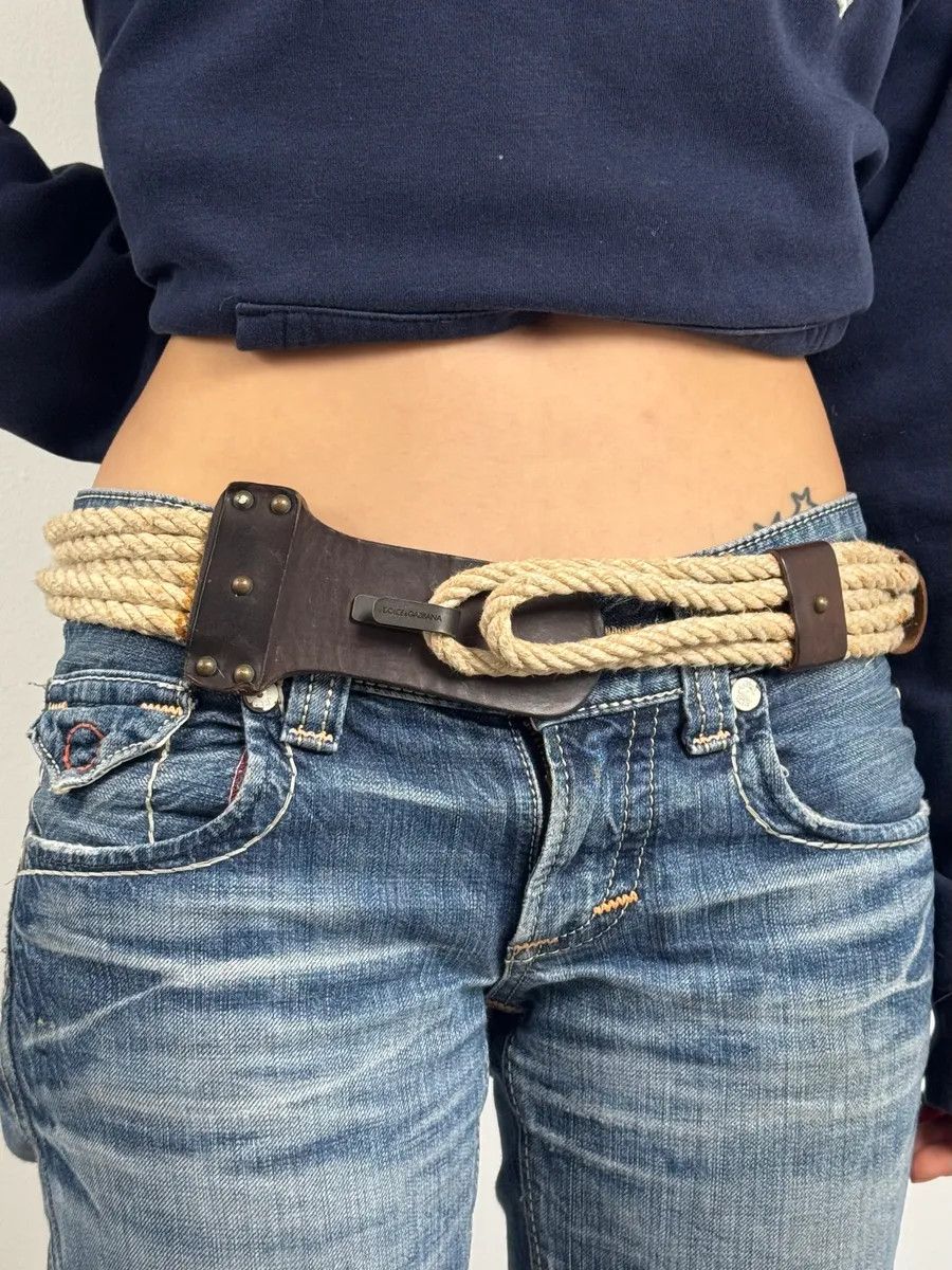 Dolce & Gabbana 2002 Dolce & Gabbana Medieval Beige Rope Belt Size ONE SIZE - 1 Thumbnail