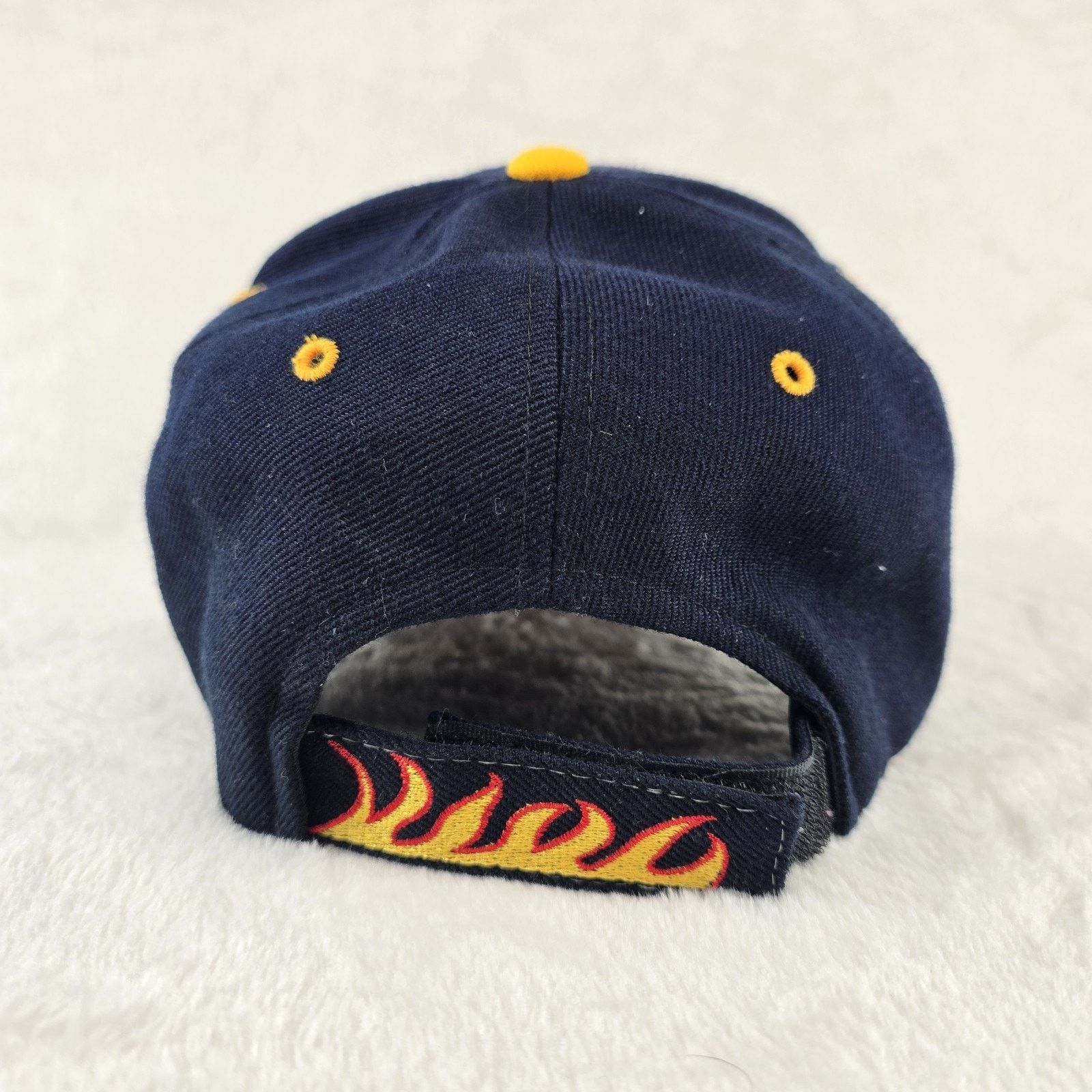 Other Vintage Chevrolet Chevy Navy Strapback Wool Hat Cap Flames Size ONE SIZE - 7 Thumbnail