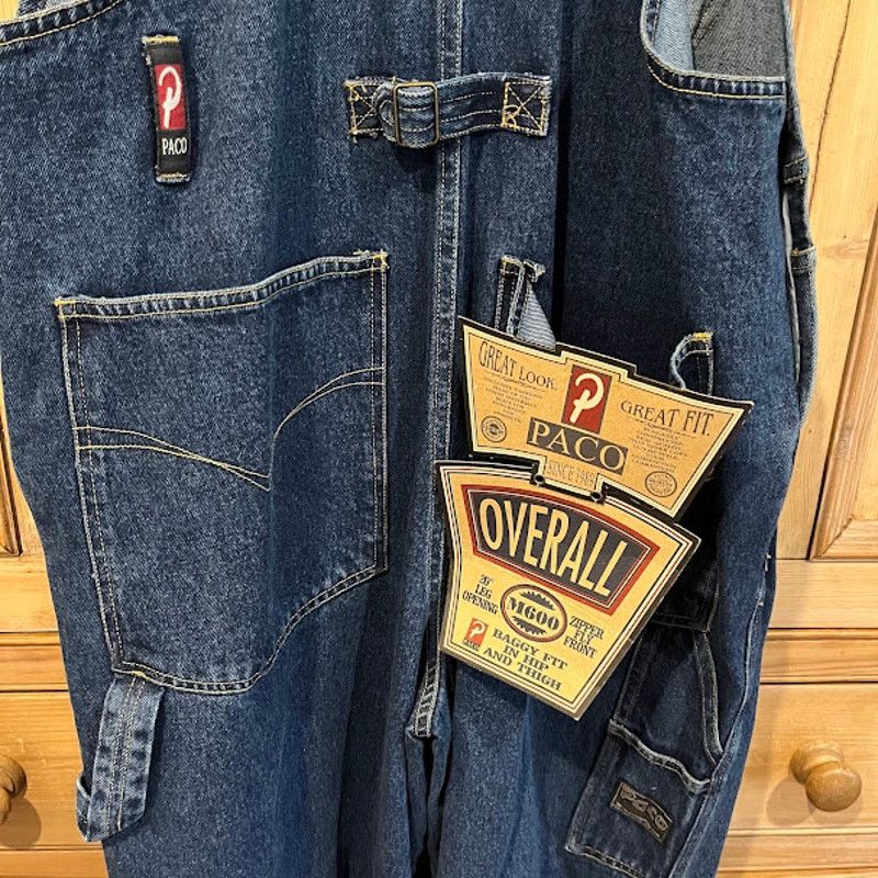 Vintage NWT VTG 90s Paco Jeans Overalls Mens Blue Denim Size L Size US 40 / EU 56 - 8 Thumbnail