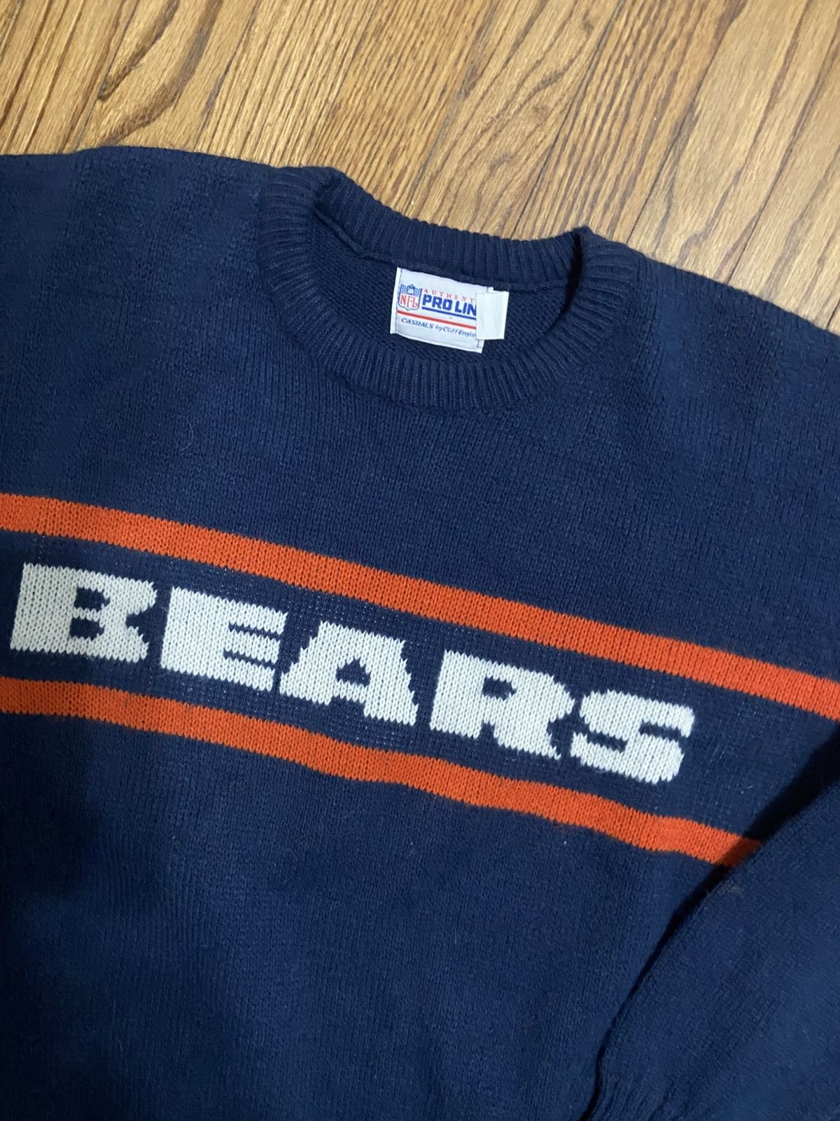 Pro Line Vintage chicago bears knit sweater Size US L / EU 52-54 / 3 - 3 Thumbnail