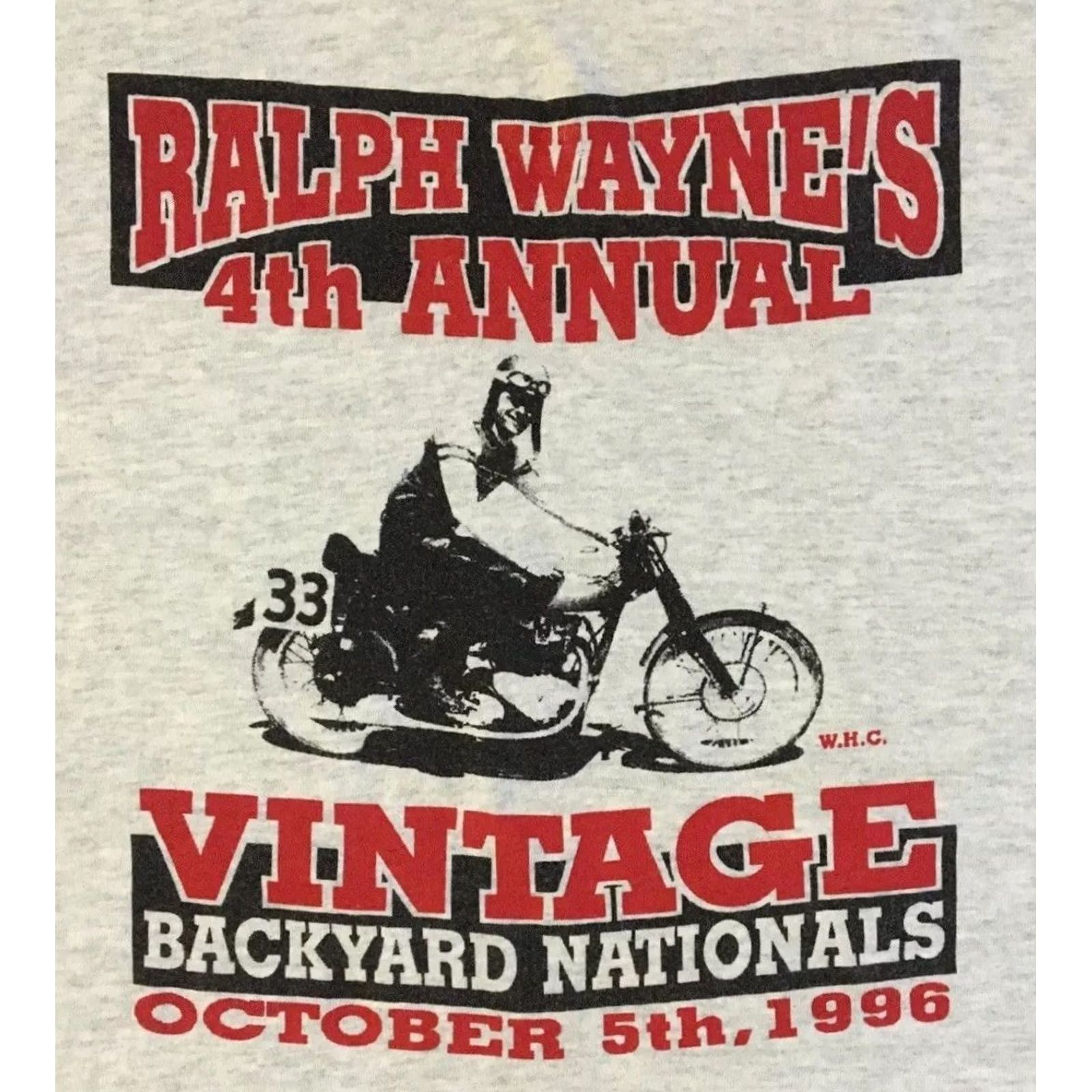 Vintage VINTAGE Ralph Wayne Backyard Motorcycle Race Shirt XL Gray Mens Biker Car Grunge 90s DistressedSportsRetro Size US XL / EU 56 / 4 - 2 Thumbnail