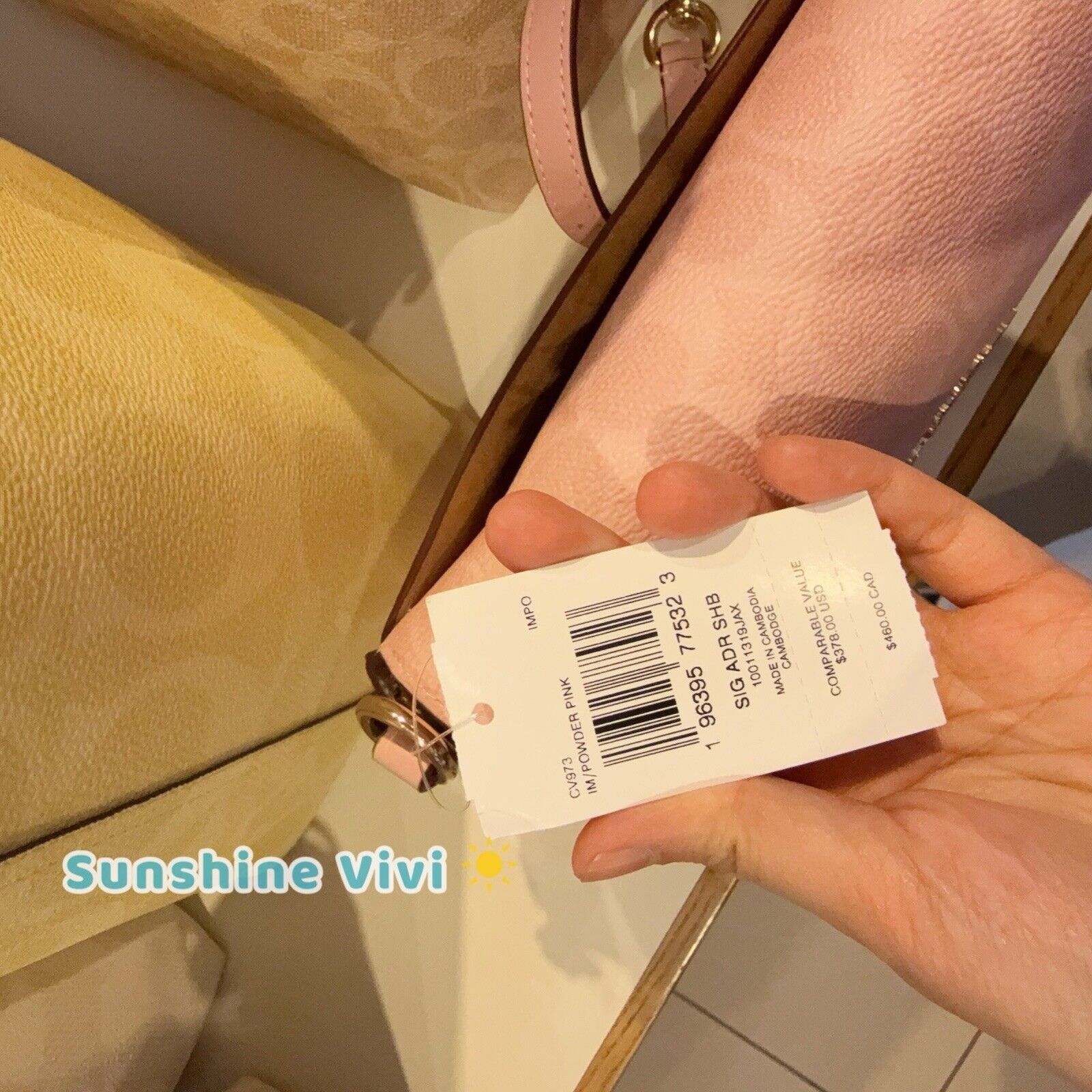 Coach Coach Andrea Shoulder Bag Signature Canvas CV973 Powder Pink Size ONE SIZE - 5 Thumbnail