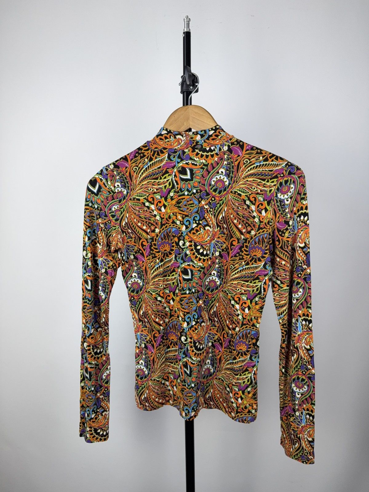 Japanese Brand × Vintage Y2K Psychedelic Mesh Top JPG Vibes Sheer Print Long Sleeve Size M / US 6-8 / IT 42-44 - 4 Thumbnail