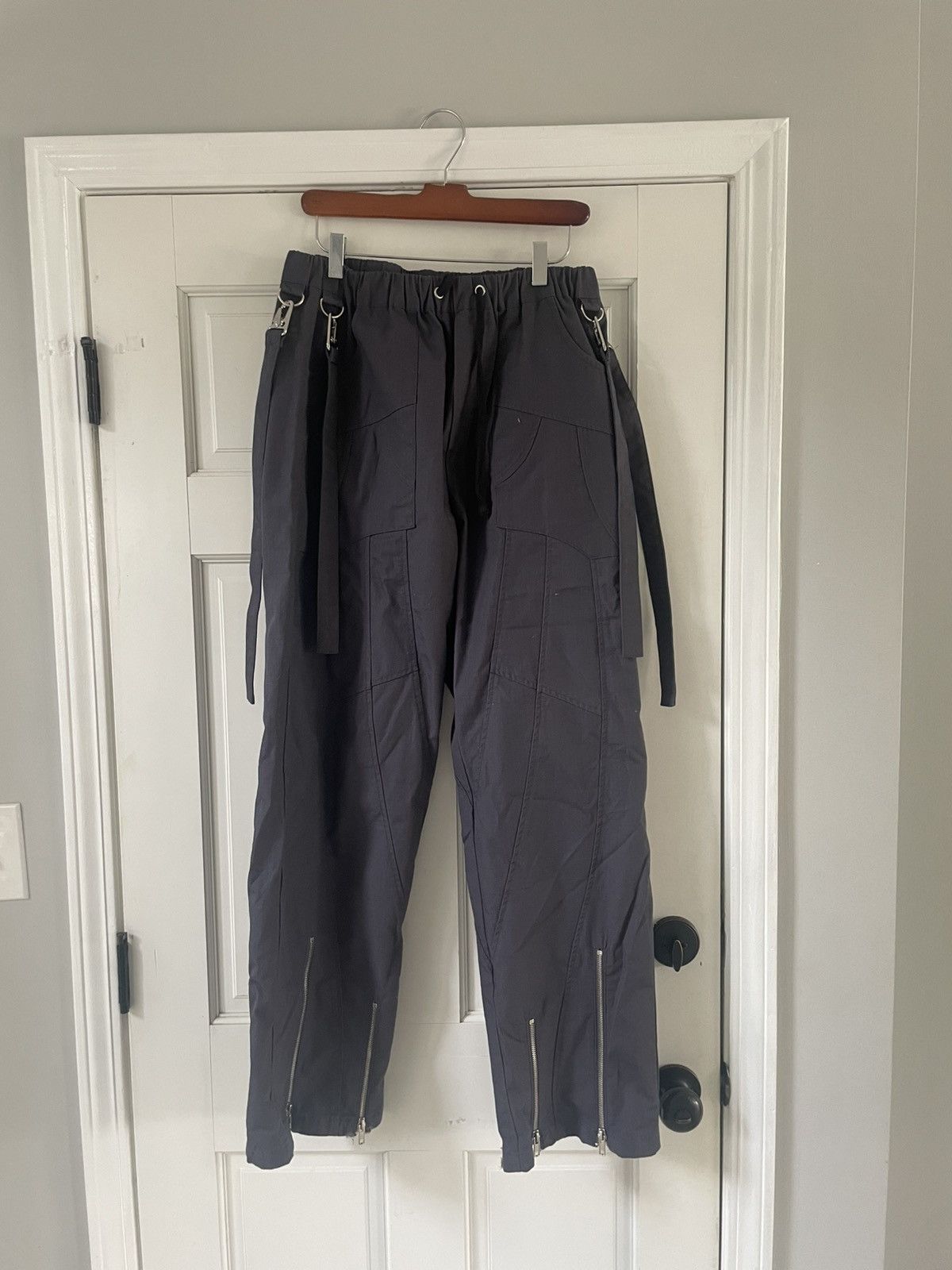 Japanese Brand Japanese Super Baggy Grey Zipper Pants Size US 32 / EU 48 - 4 Thumbnail
