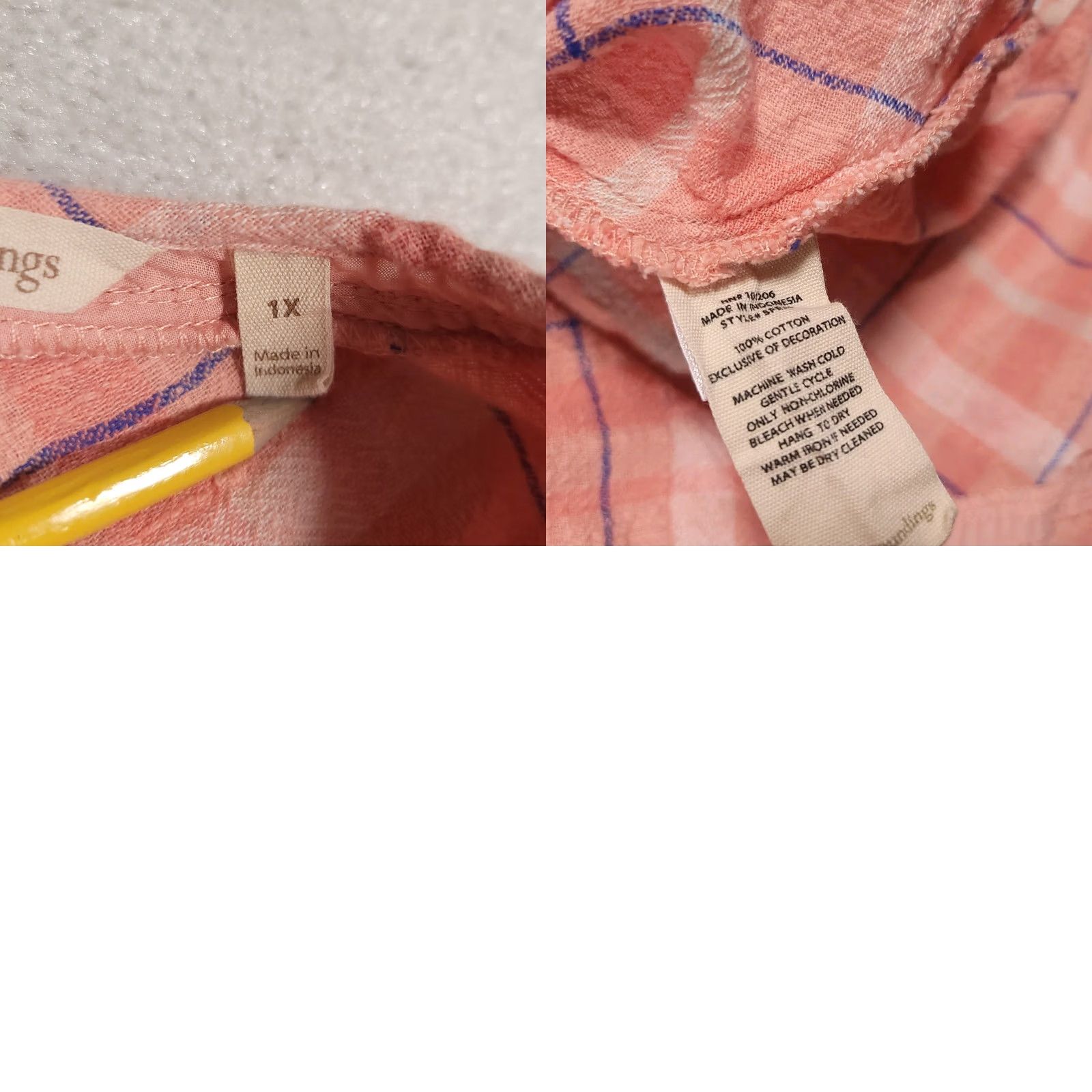 Soft Surroundings Soft Surroundings Gauzy Tunic Shirt Womens 1X Plus Coral Pink Beach V-Neck Shirt Size XL / US 12-14 / IT 48-50 - 9 Thumbnail
