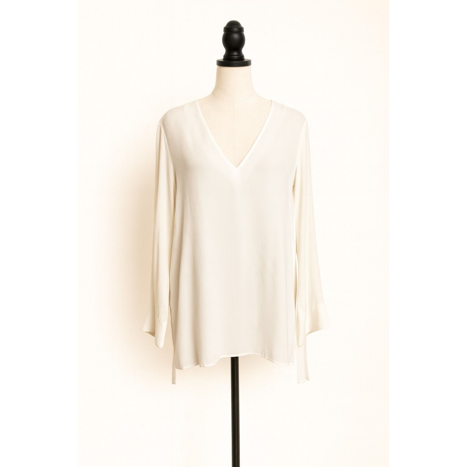 Zara Zara Oversized White Pleated Blouse Semi-Sheer Flowy Top Siz Size XS / US 0-2 / IT 36-38 - 1 Thumbnail