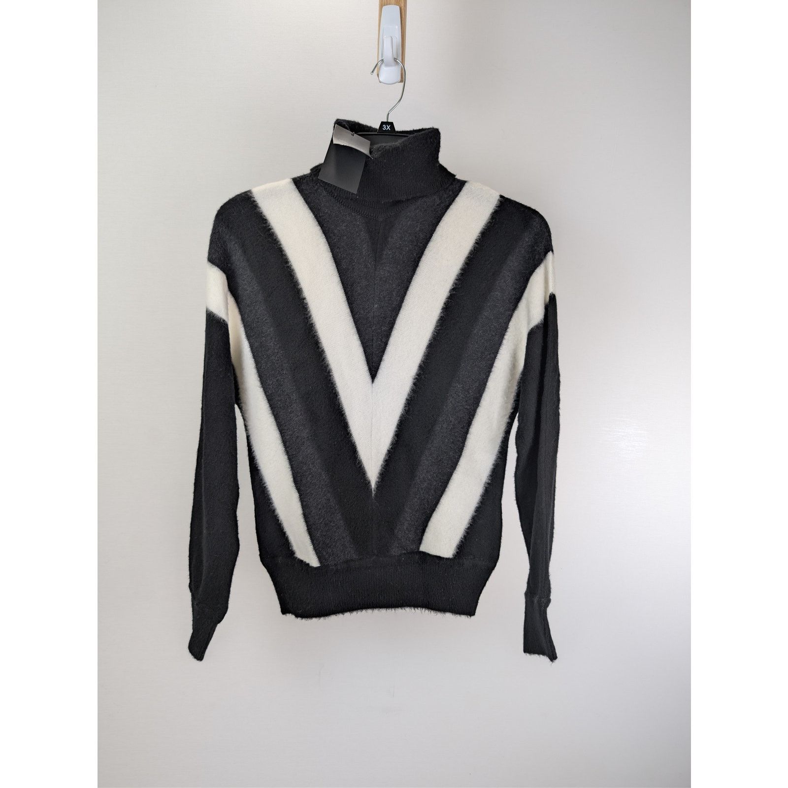 Saint Laurent Paris o1rshd1 graphic-print wool jumper sweater Sweatshirt Size US M / EU 48-50 / 2 - 1 Thumbnail