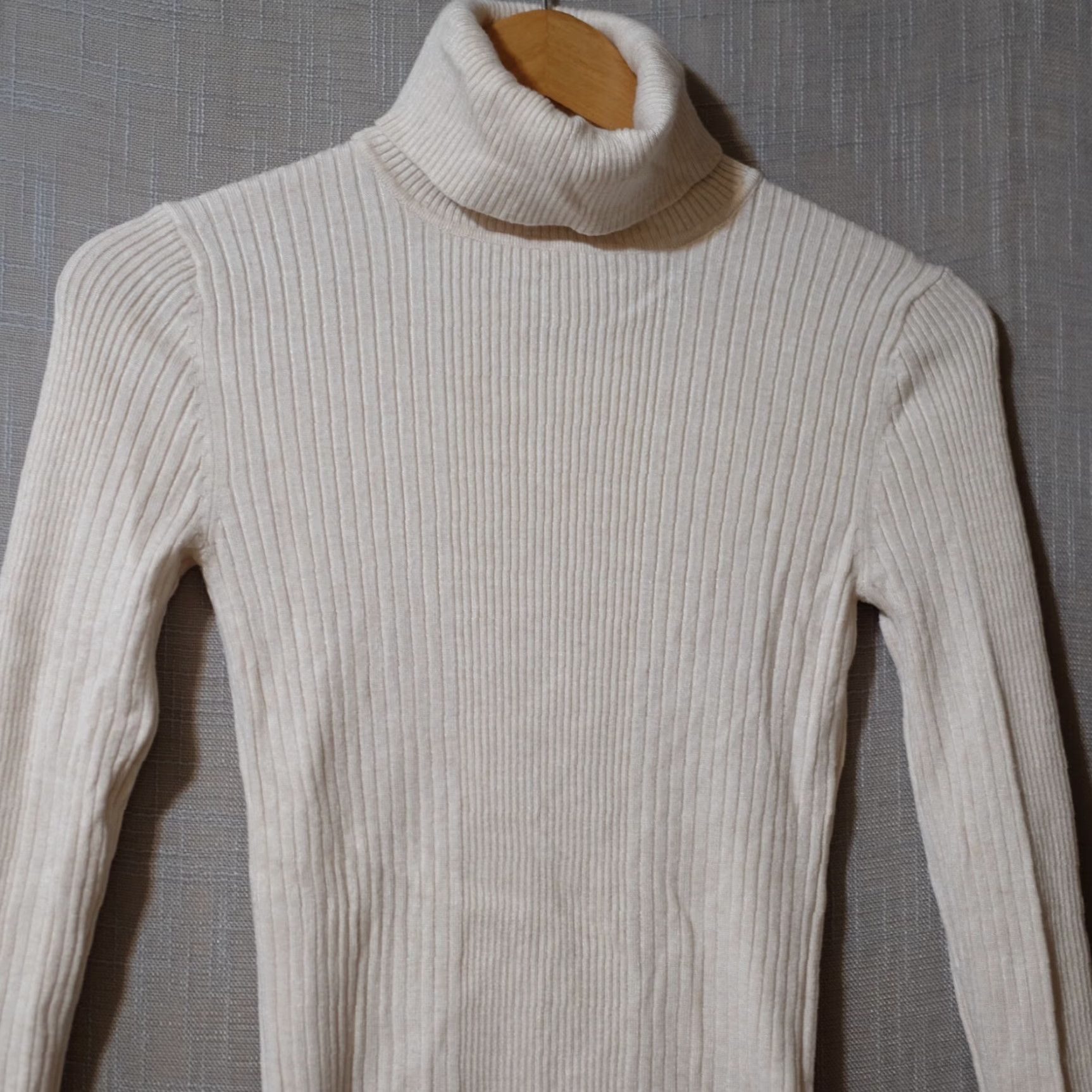 George VINTAGE Nwot! George Ivory Turtleneck Sweater Ribbed Pullover Sweater Women's S #H55-58 Size S / US 4 / IT 40 - 2 Thumbnail