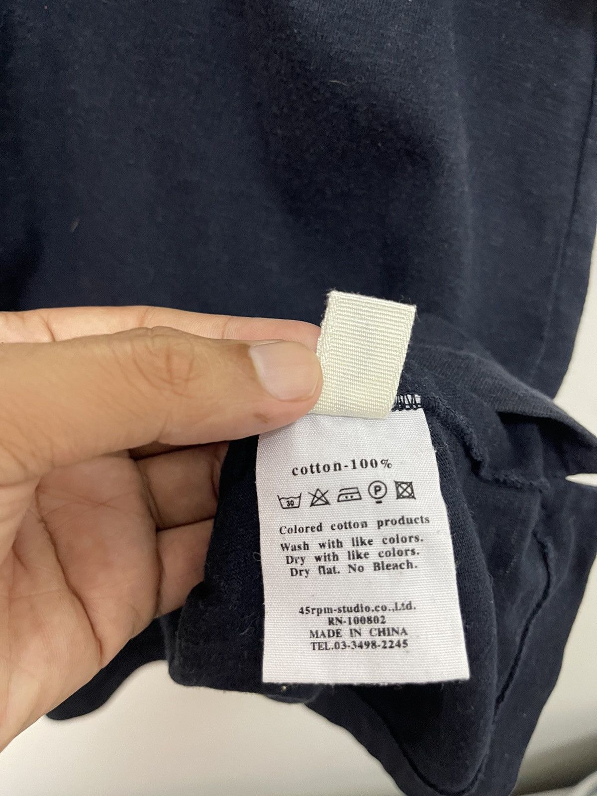 45rpm × Vintage Vintage 45RPM Indigo Deep Dyed Polos Tshirt Size US M / EU 48-50 / 2 - 4 Thumbnail