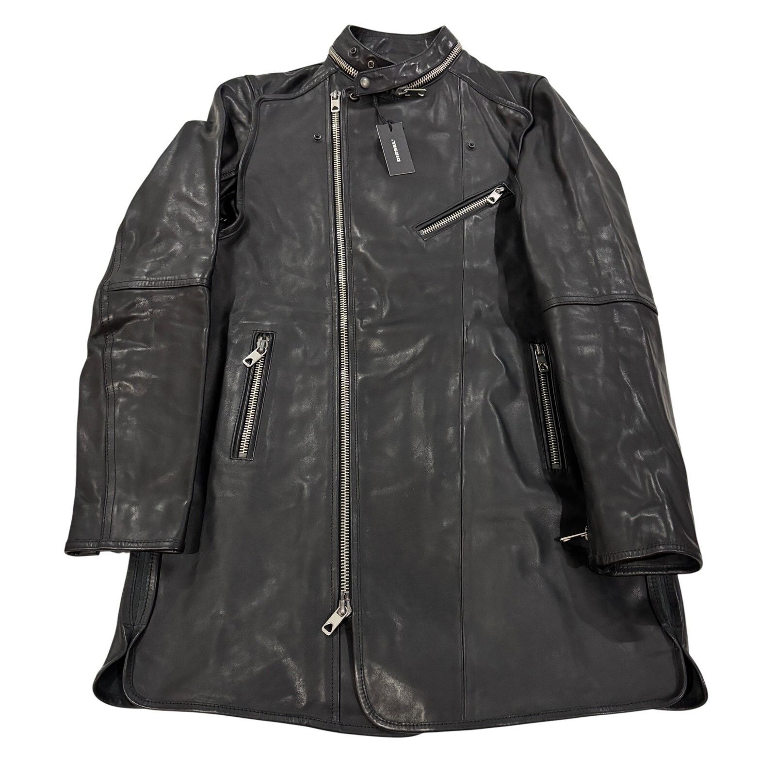 Diesel *R45 DIESEL Men's Leather Motorcycle Jacket Black Size 44 Size US S / EU 44-46 / 1 - 1 Thumbnail