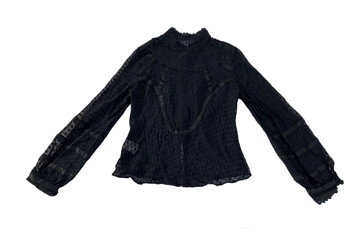 Issey Miyake Tsumori Chisato Issey Miyake Silk Polkadot Fashion Blouse Size XS / US 0-2 / IT 36-38 - 2 Thumbnail