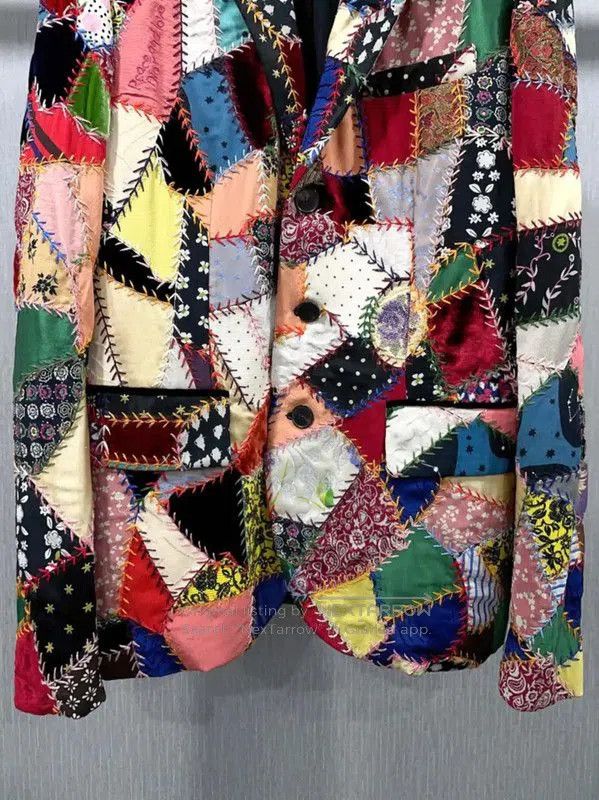 Dior Dior Patchwork Silk Blend Jacket . Size M / US 6-8 / IT 42-44 - 5 Thumbnail