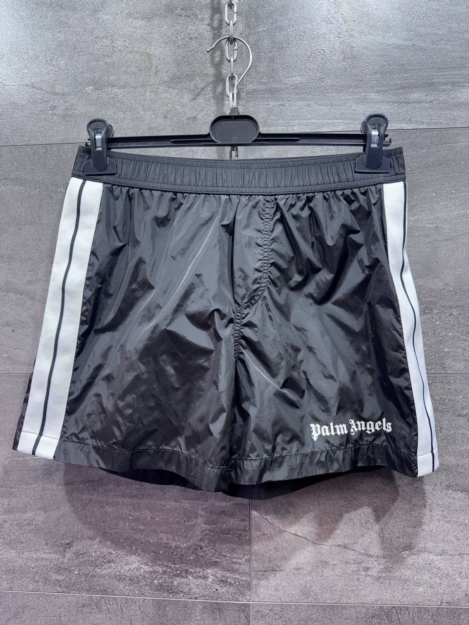 Palm Angels Palm Angels Mid Length Logo Print Swim Shorts Men’s Black Size US 32 / EU 48 - 1 Thumbnail