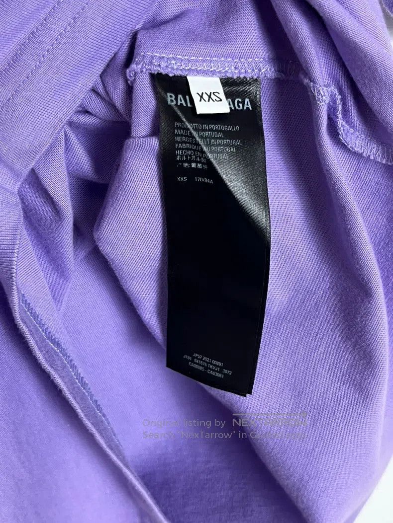 Balenciaga Balenciaga Black Label Purple Logo Short Sleeve T-Shirt Size US XXS / EU 40 - 5 Thumbnail