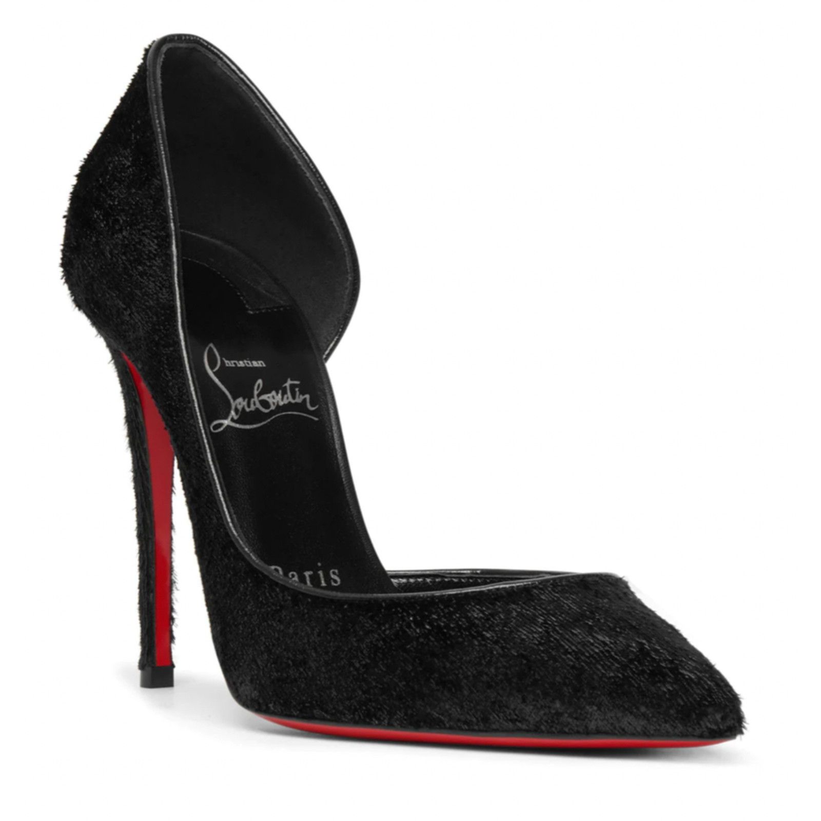 Christian Louboutin Iriza 100 Black Velvet Papillon D'Orsay Heel Pump 39 Size US 9 / IT 39 - 3 Thumbnail