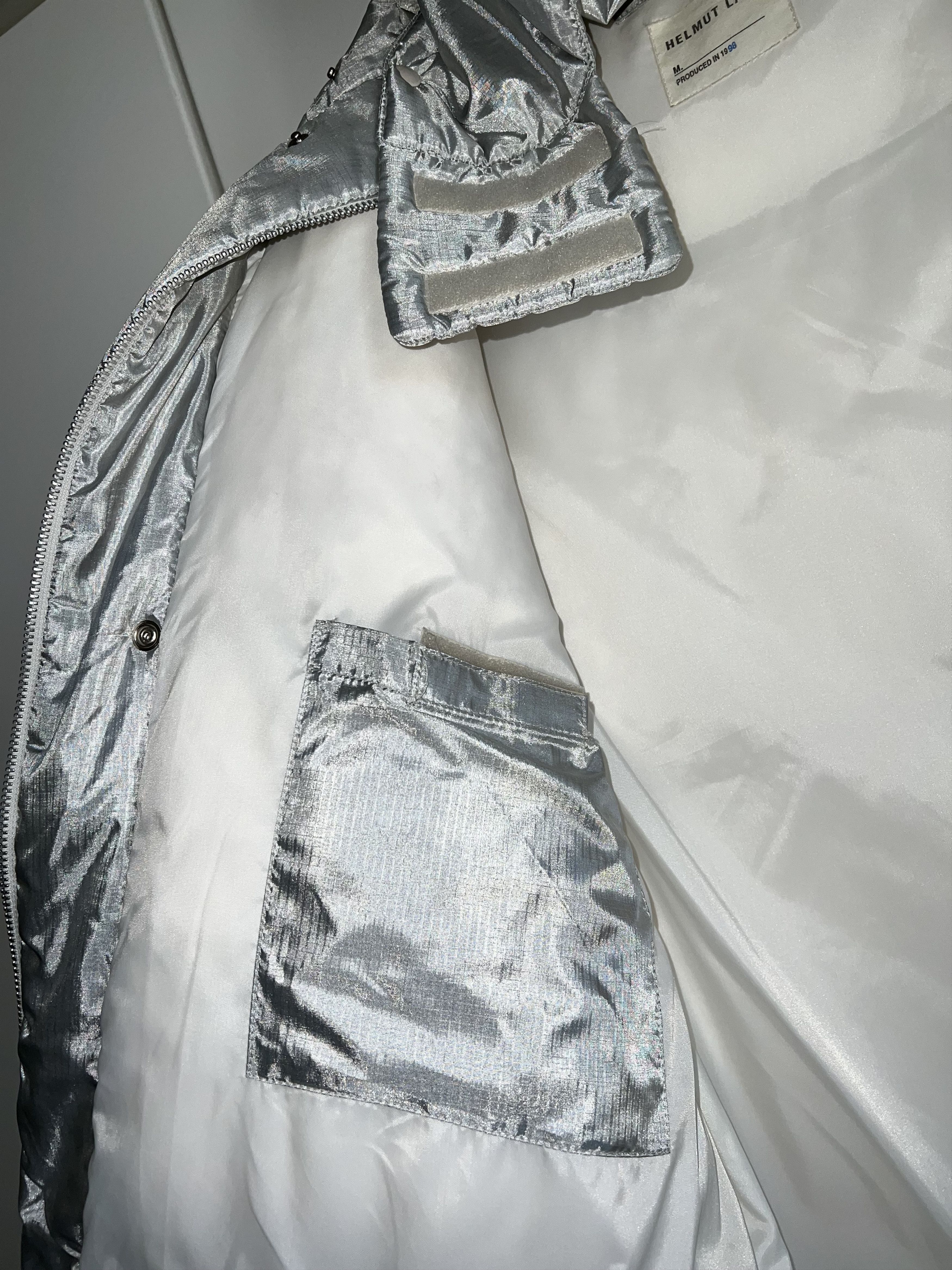 Helmut Lang HELMUT LANG aluminum blend nylon goose puffer 54 Size US L / EU 52-54 / 3 - 8 Thumbnail
