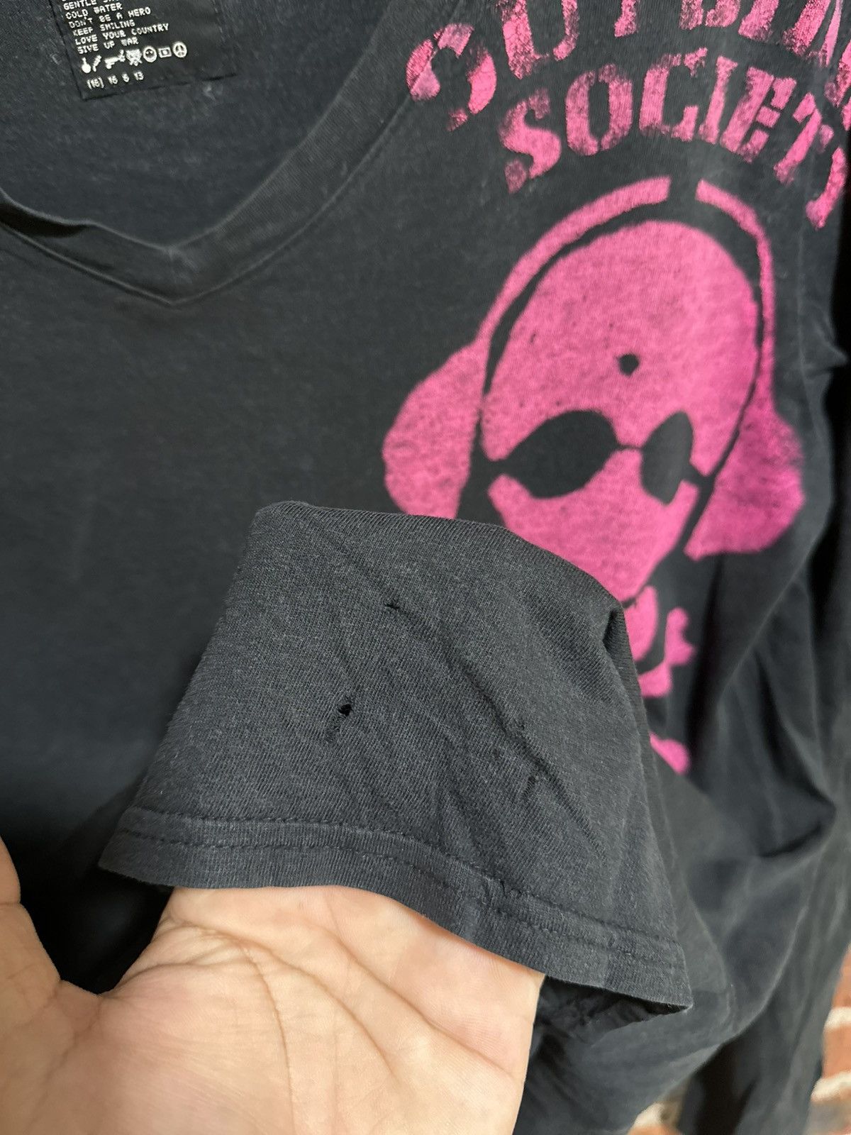 PPFM Thrashed Vintage Ppfm Outside Of Society Long Sleeve Punk T Size US S / EU 44-46 / 1 - 7 Thumbnail