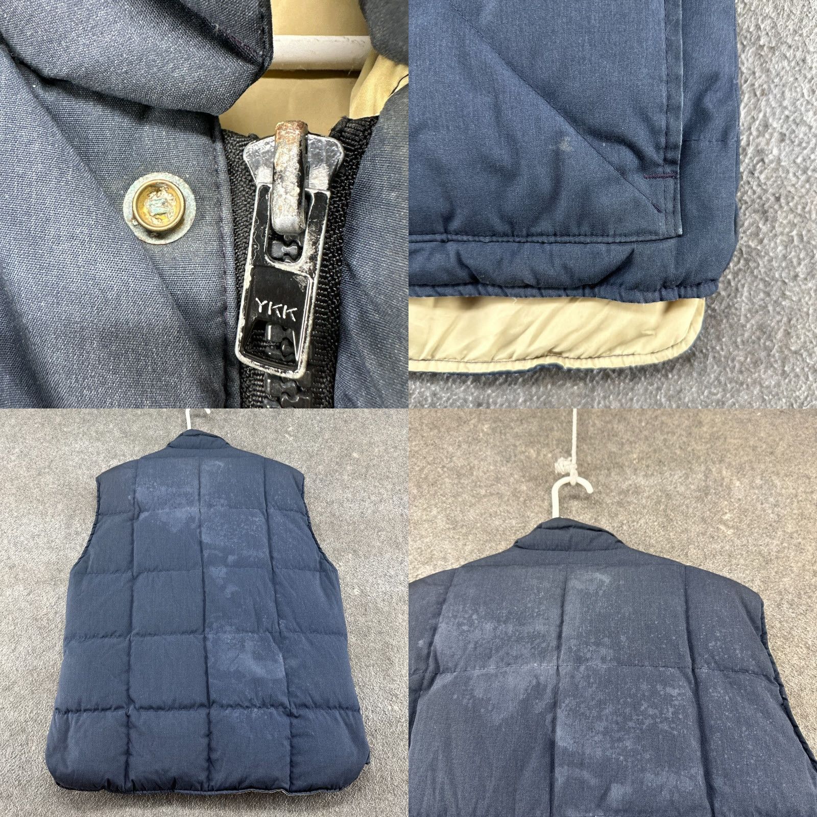 Eddie Bauer VINTAGE Eddie Bauer Vest Mens L Blue Navy Down Goose 90s Puffer Zip Snap Lined Cotton Canvas Size US XL / EU 56 / 4 - 8 Thumbnail