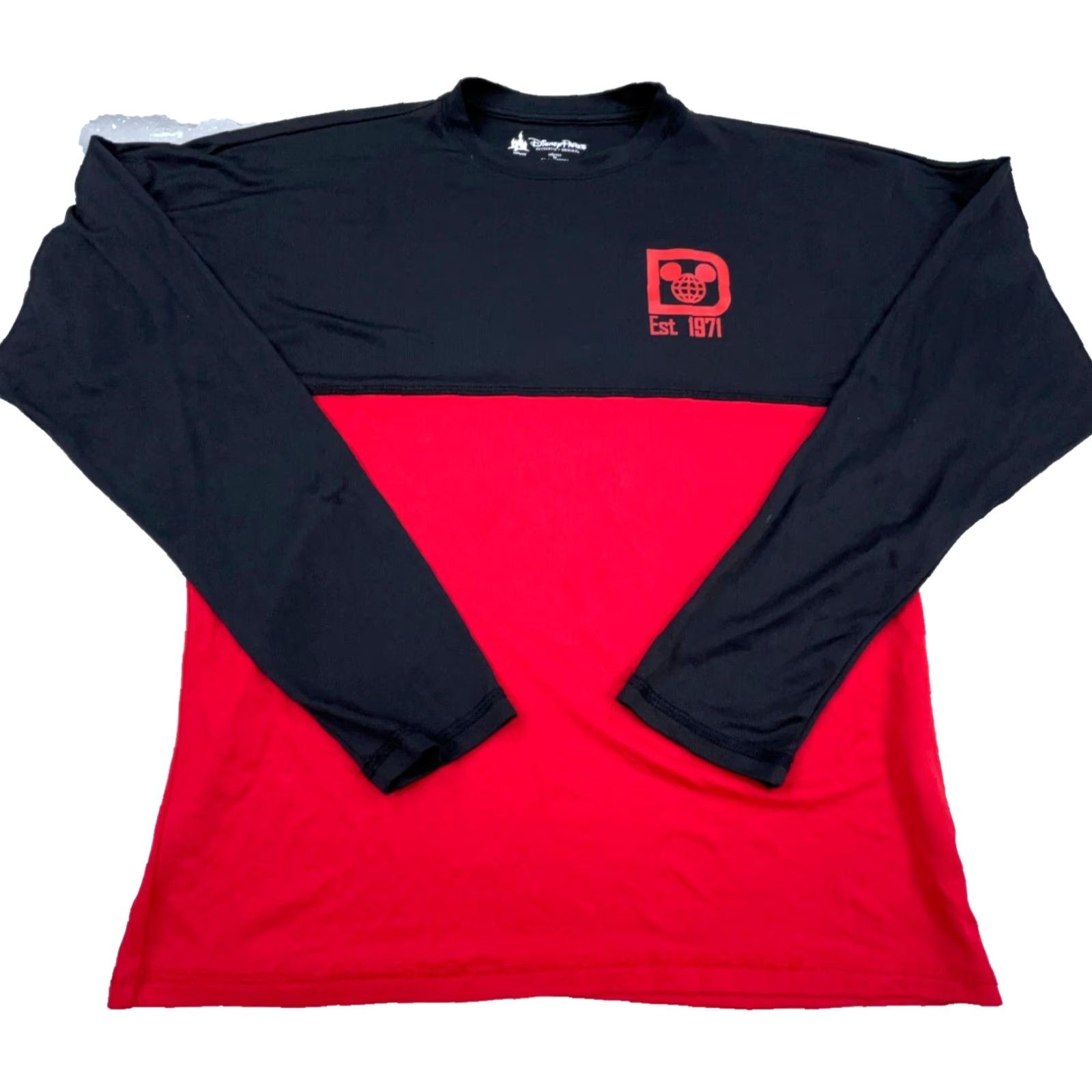 Disney Disney Spirit Jersey Shirt Women M Red Black Tee Polyester Performance Jersey All Seasons Casual Classic Theme 90s Womens Size M / US 6-8 / IT 42-44 - 2 Thumbnail