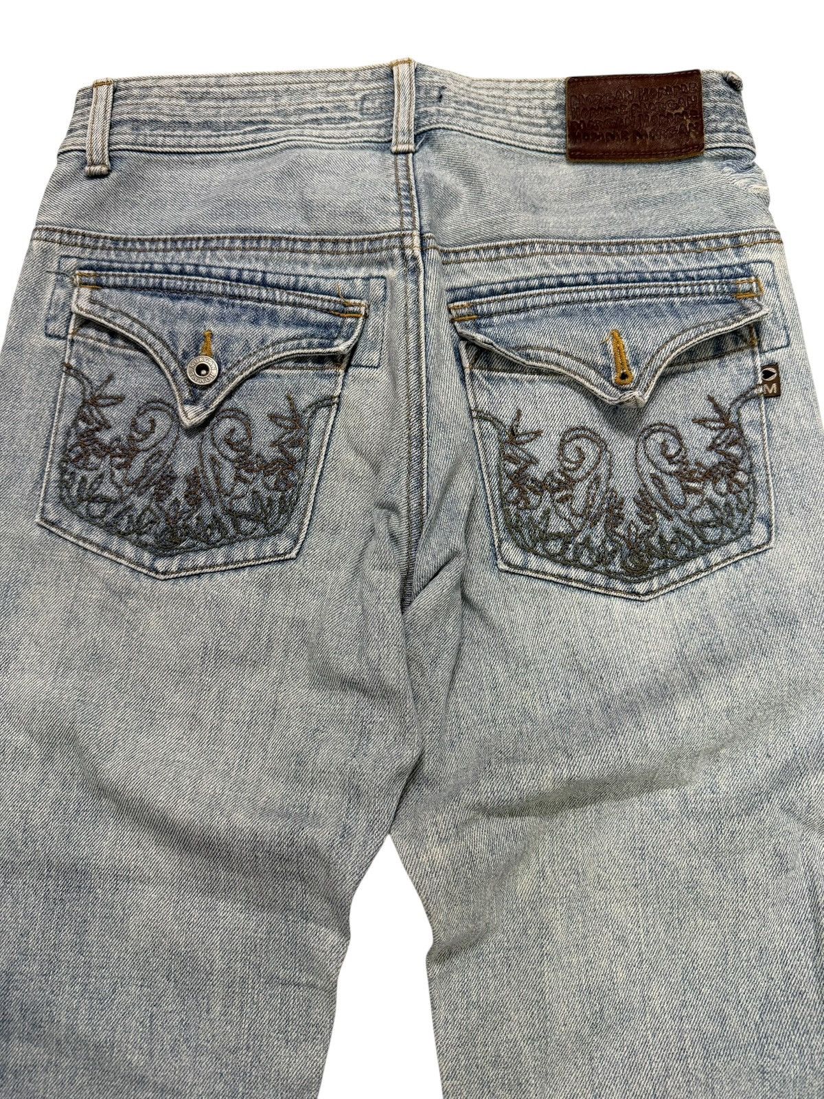 Morgan Homme Flared Jeans Japan Morgan Homme Faded Nice Design Denim Size US 29 - 21 Thumbnail