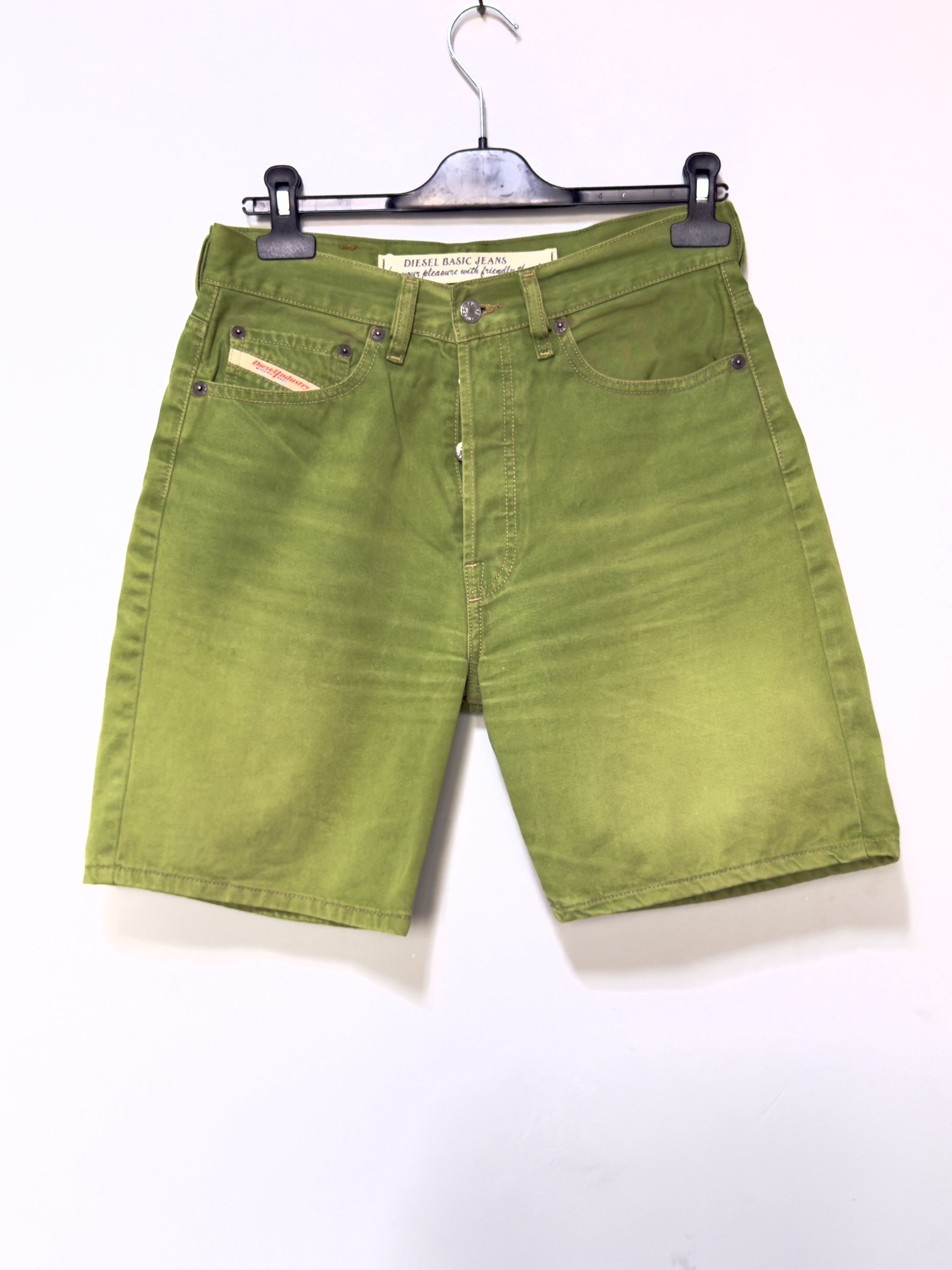 Diesel Vintage Diesel italy shorts denim jeans green Size US 29 - 2 Thumbnail