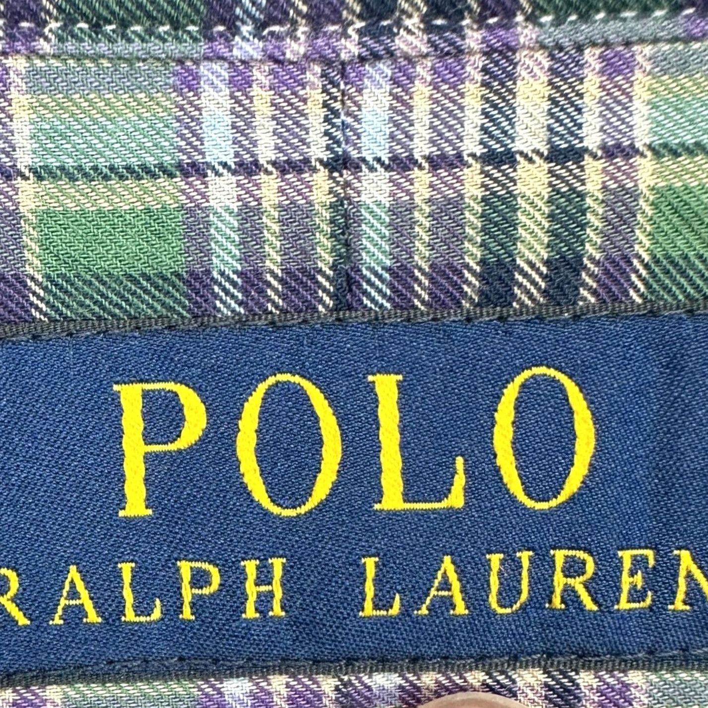 Polo Ralph Lauren Polo Ralph Lauren Button-Up Shirt Mens Large Purple Green Plaid Long Sleeve Polo Pony Shirt Size US L / EU 52-54 / 3 - 4 Thumbnail