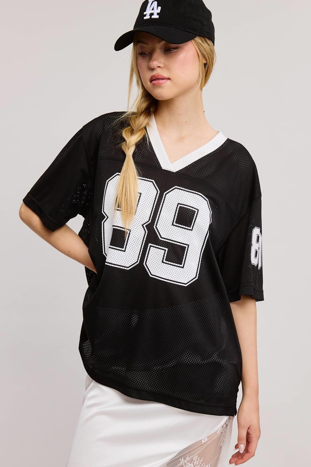 Other V Neck Sporty Jersey Shirt Top With Printed Number 89 Size S / US 4 / IT 40 - 5 Thumbnail