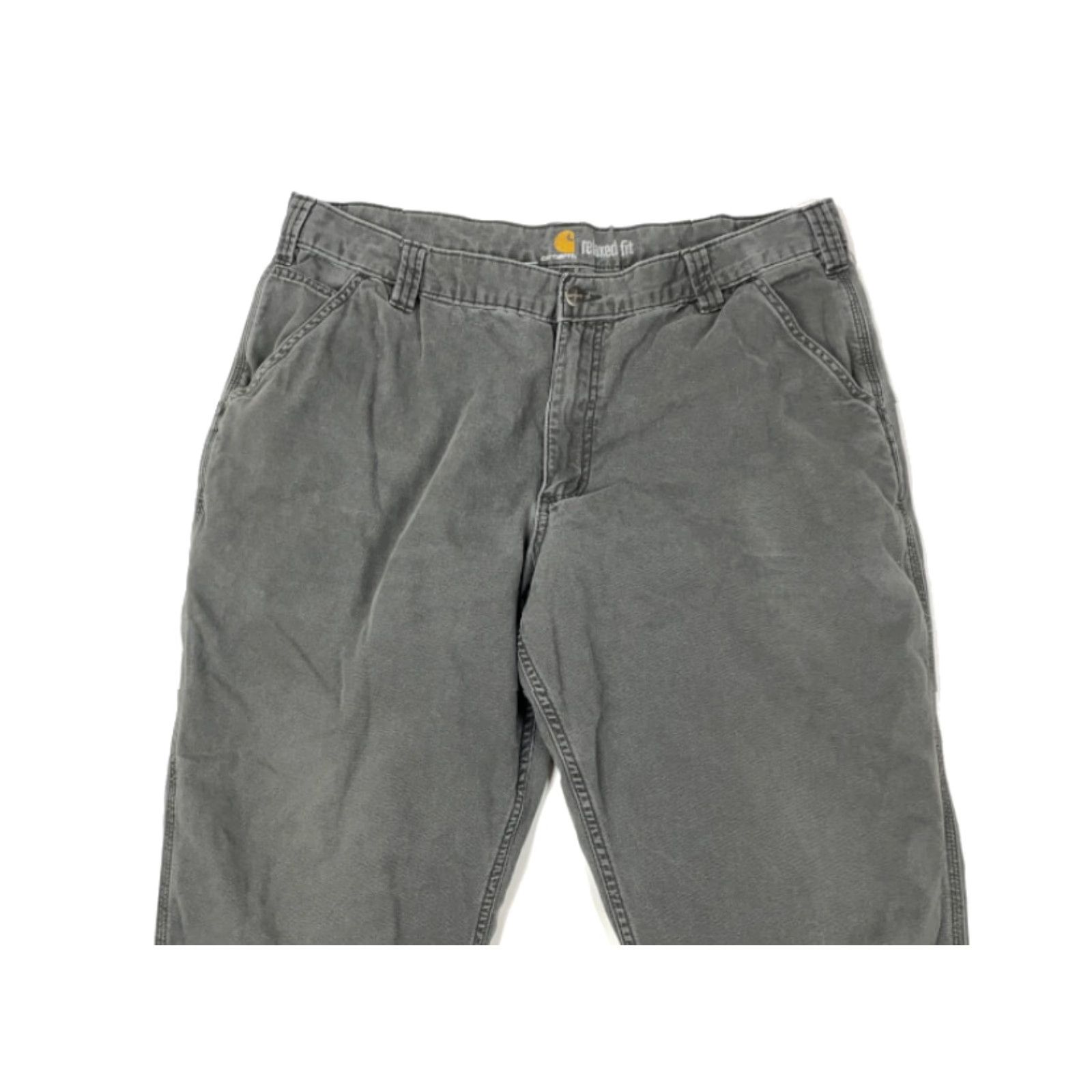 Carhartt Carhartt Relaxed Fit Pants Gray Casual 36 x 27 Chino Men's Size US 37 - 8 Thumbnail