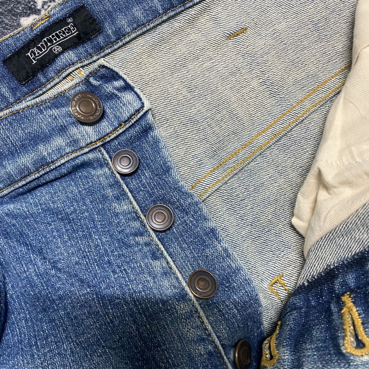 Japanese Brand Fadthree Denim Biker Jeans Stretch Size US 30 / EU 46 - 18 Thumbnail