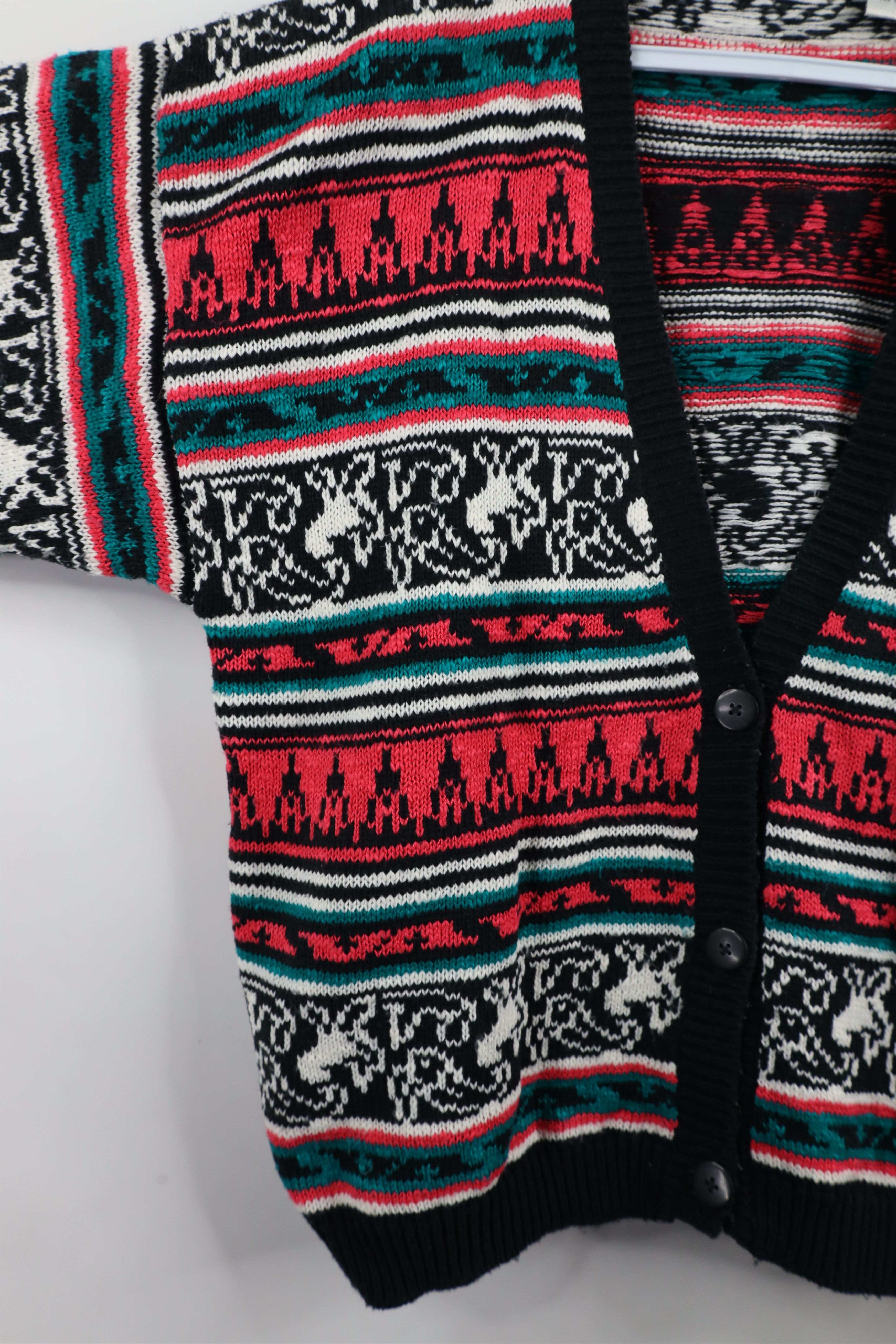 Vintage Vintage 90s Streetwear Paisley Knit Cardigan Sweater Size M / US 6-8 / IT 42-44 - 6 Thumbnail