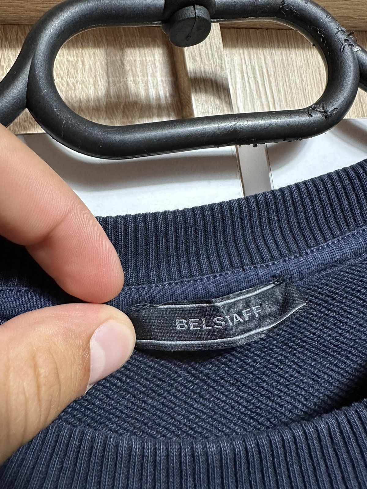 Belstaff × Vintage Mens Crewneck Sweatshirt Belstaff Small Logo Size US L / EU 52-54 / 3 - 4 Thumbnail