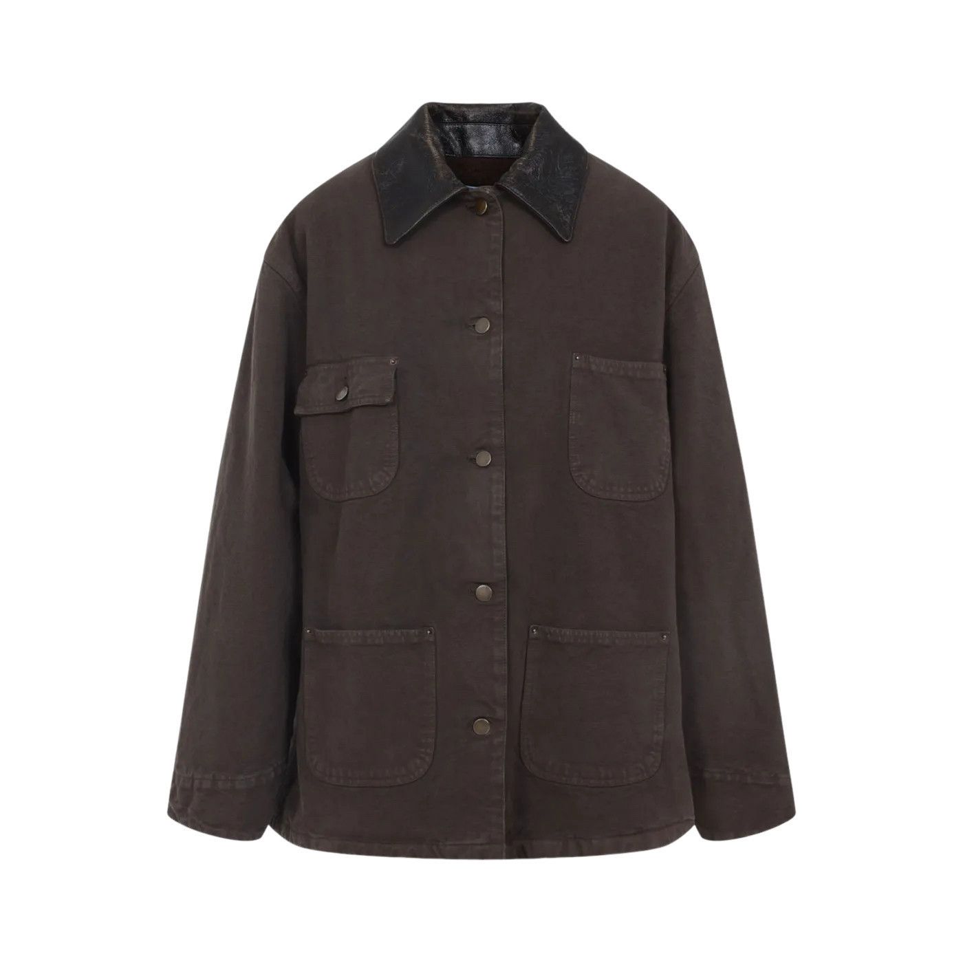 Prada PRADA Brown Denim Jacket New And Authentic (Women's size:IT Size XS / US 0-2 / IT 36-38 - 1 Thumbnail