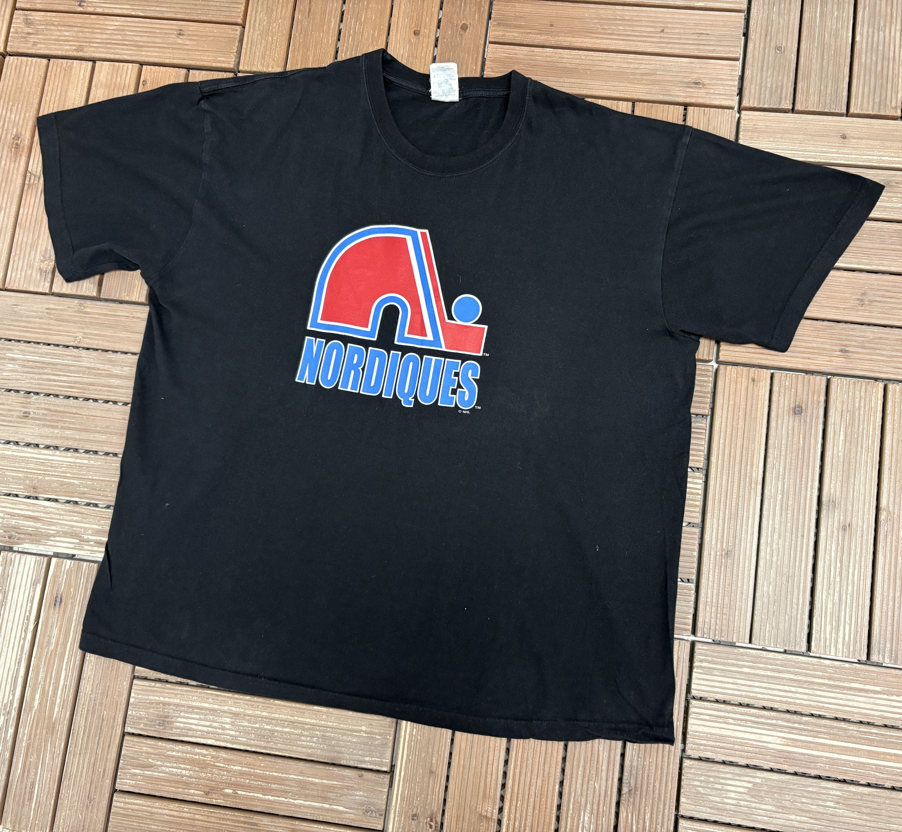 Vintage Quebec Nordiques Vintage Black T-Shirt Tee Size US XXL / EU 58 / 5 - 3 Thumbnail