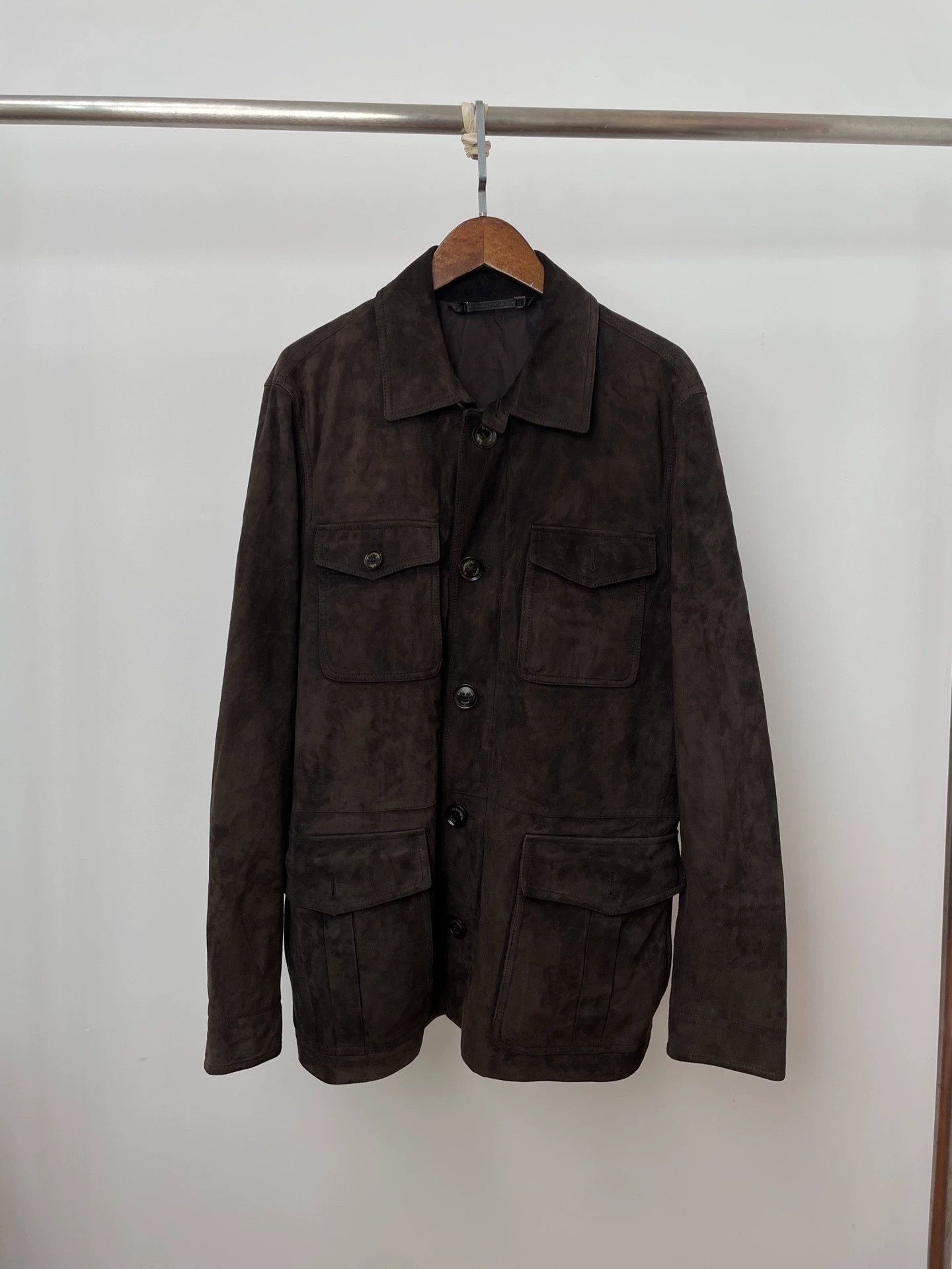 Ermenegildo Zegna EZ 3-in-1 Safari Jacket Suede Dark Brown 50 Worn Once Size US M / EU 48-50 / 2 - 1 Thumbnail