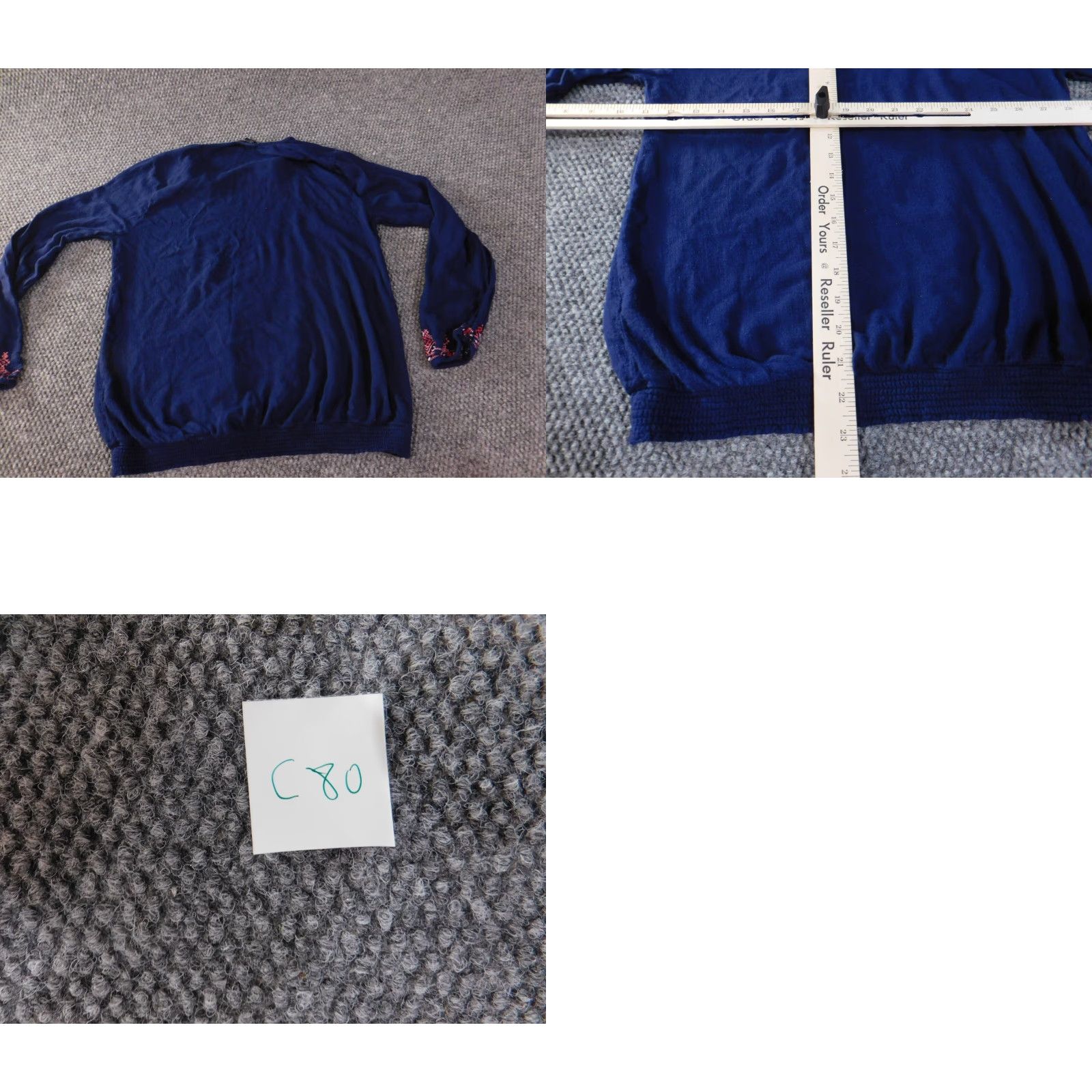 Lucky Brand Lucky Brand Blouse Shirt Womens L Blue V-Neck Pullover Graphic Tribal Casual Size L / US 10 / IT 46 - 8 Thumbnail