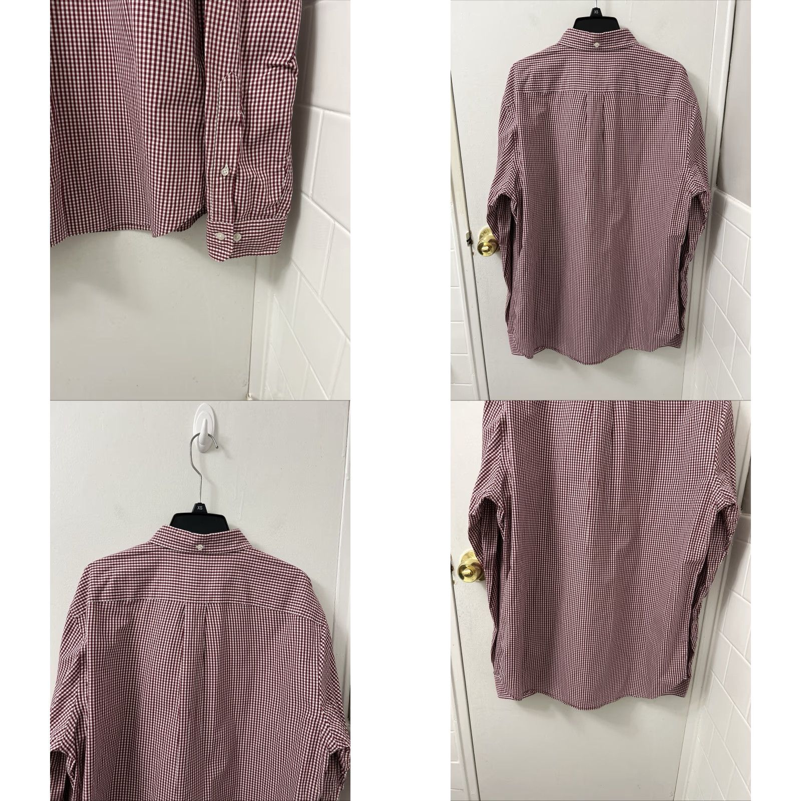 Brooks Brothers Brooks Brothers Shirt Mens XL Red White Plaid Gingham Button Down Long Sleeve Size US XL / EU 56 / 4 - 8 Thumbnail