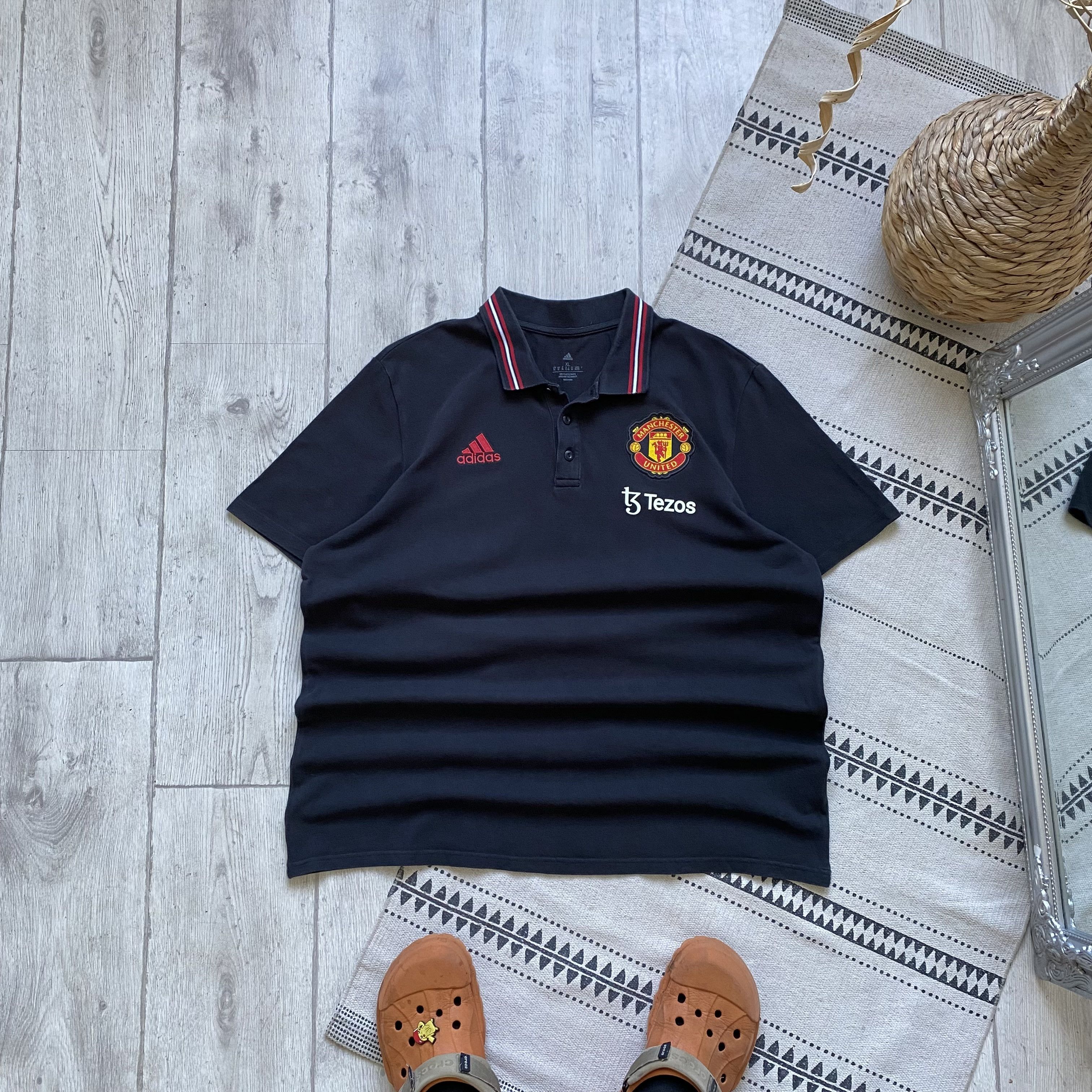 Nike ⚽️ Vintage Drill Adidas Manchester United Polo Blockore tee Size US XL / EU 56 / 4 - 1 Thumbnail
