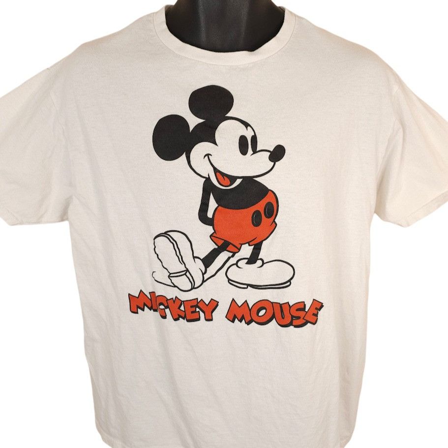 Disney Mickey Mouse T Shirt Mens Size Large White Walt Disney Size US L / EU 52-54 / 3 - 1 Thumbnail